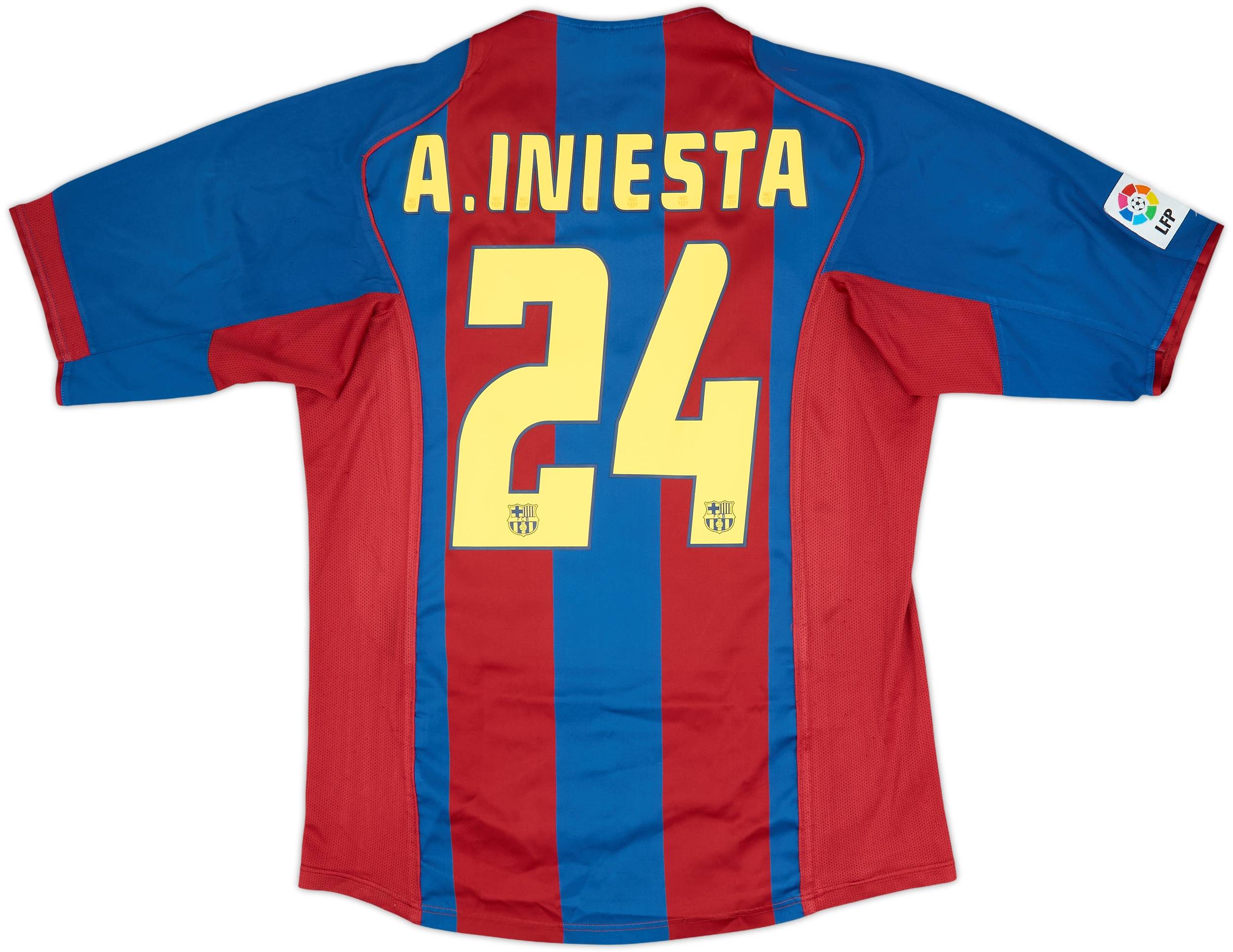 2004-05 Barcelona Home Shirt A.Iniesta #24 - 8/10 - (M)