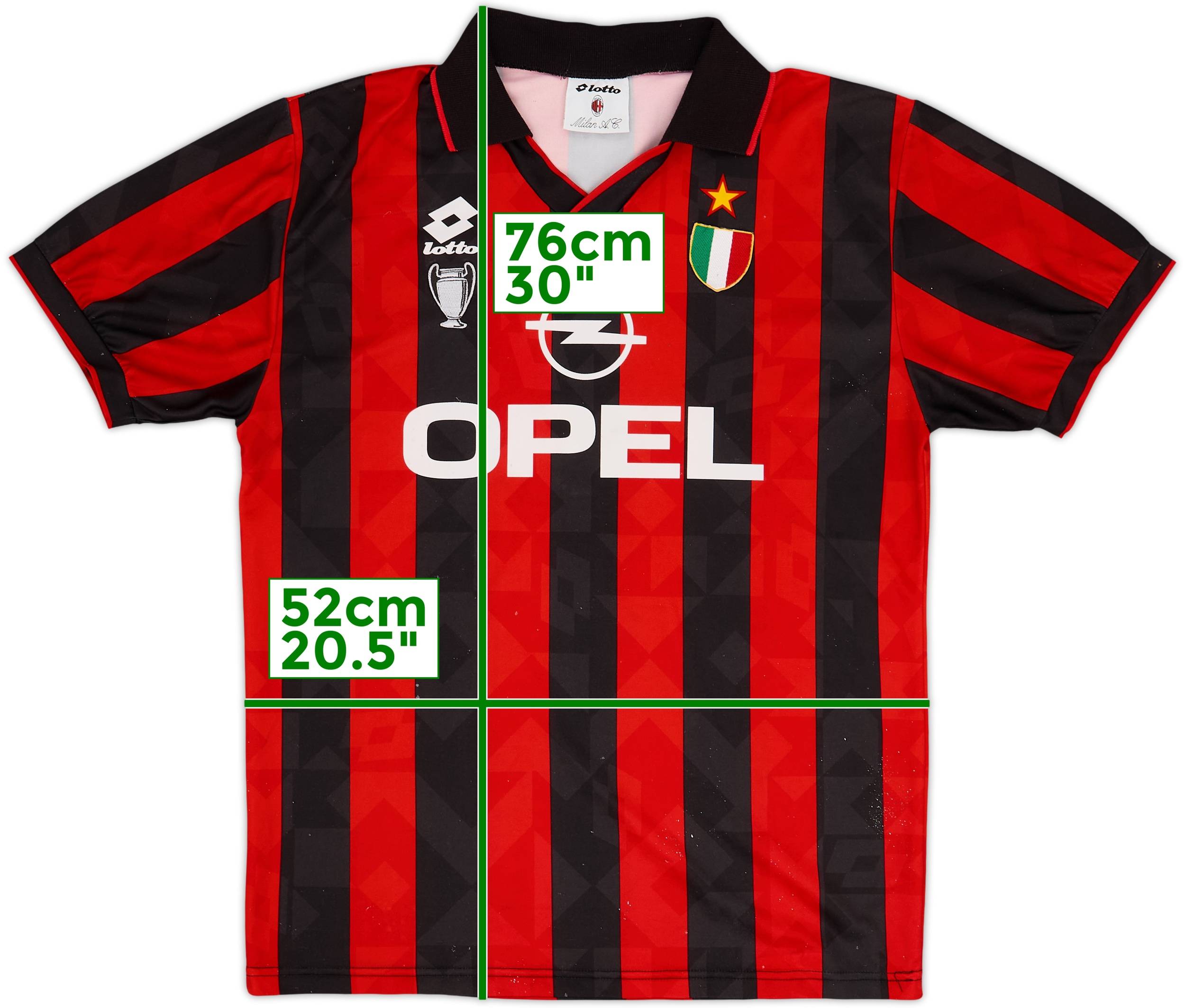 1994-95 AC Milan Home Shirt - 5/10 - (L)