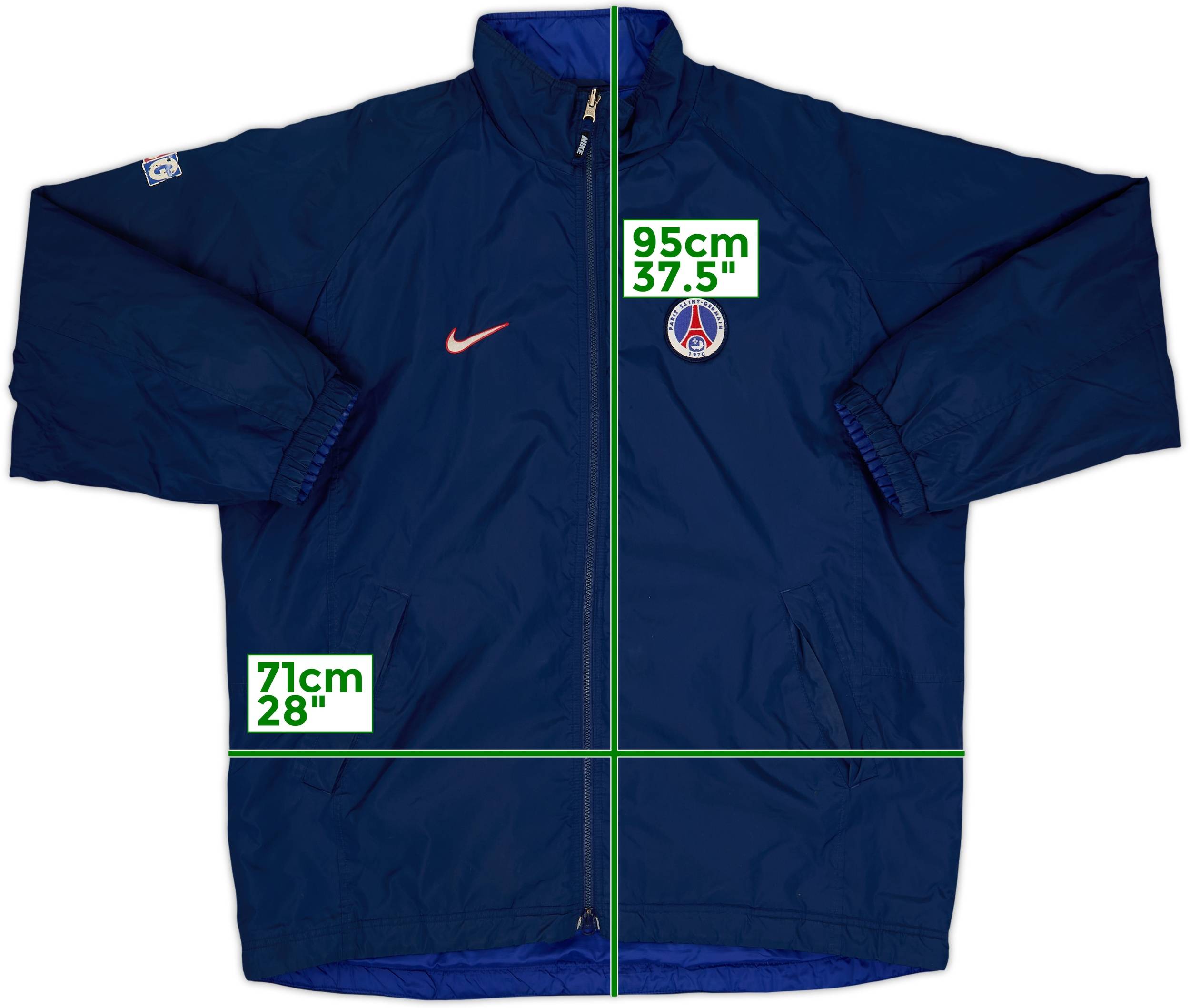 1998-99 Paris Saint-Germain Nike Reversible Padded Bench Coat - 6