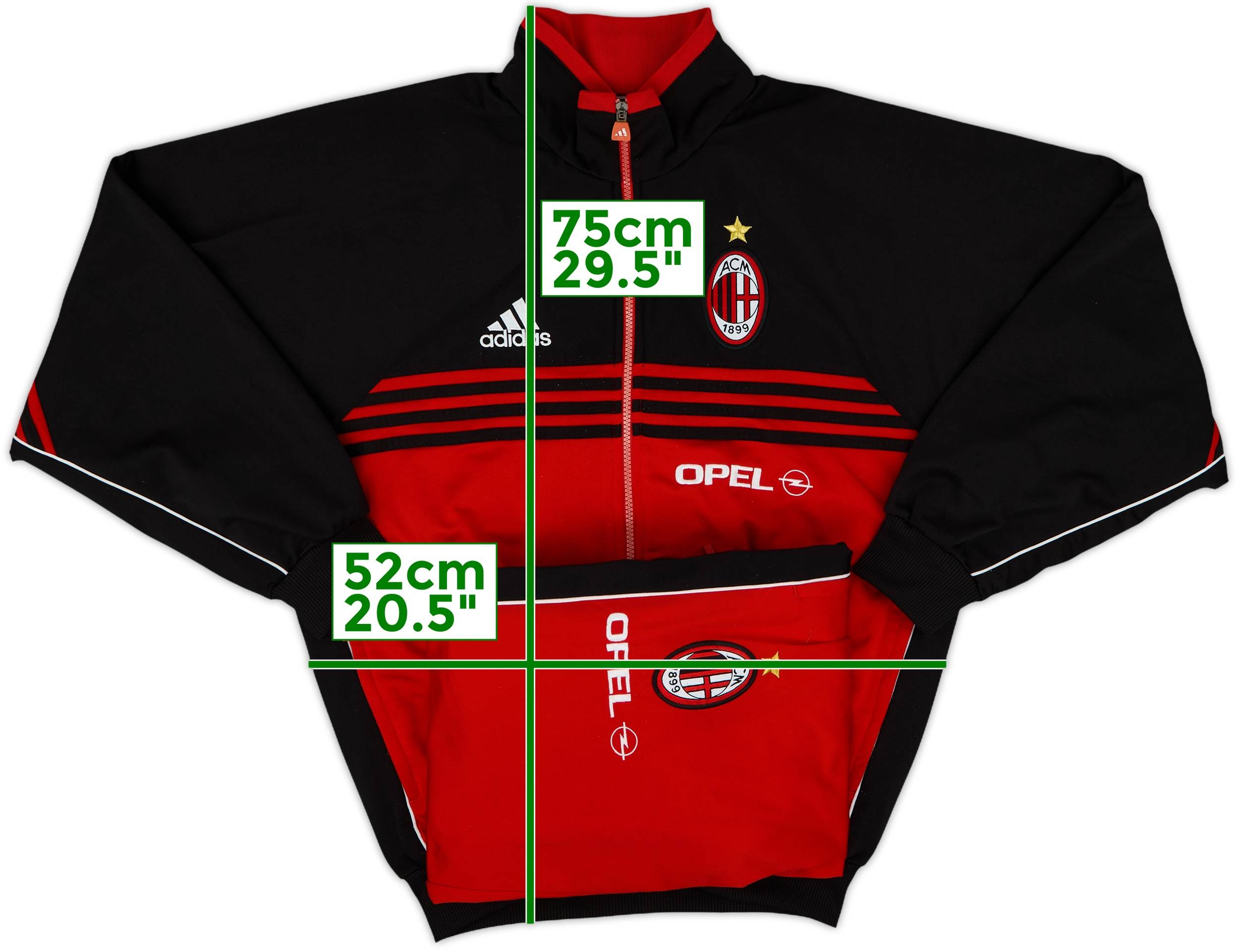2000-01 AC Milan adidas Tracksuit - 8/10 - (S)