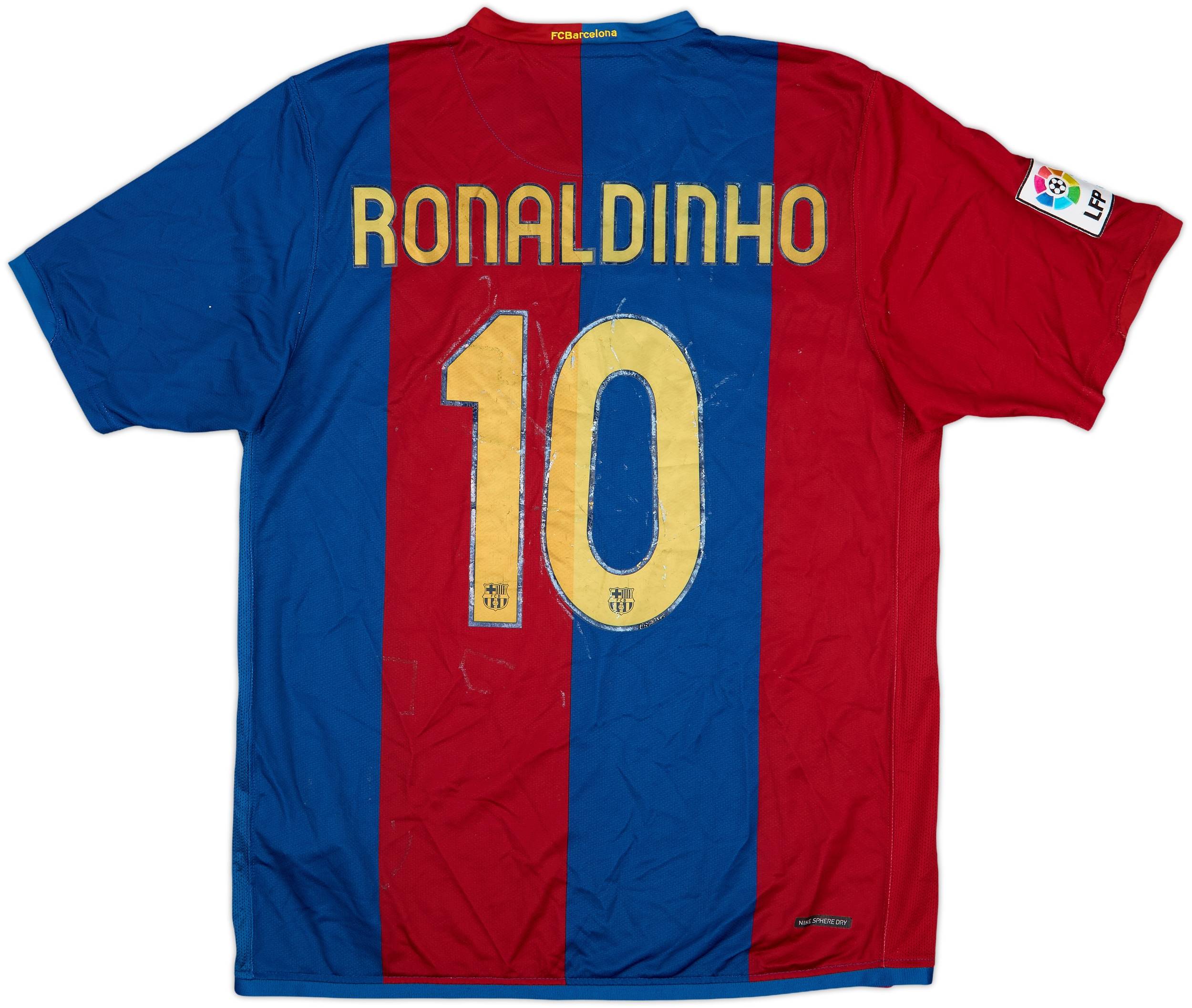 2006-07 Barcelona Home Shirt Ronaldinho #10 - 5/10 - (M)