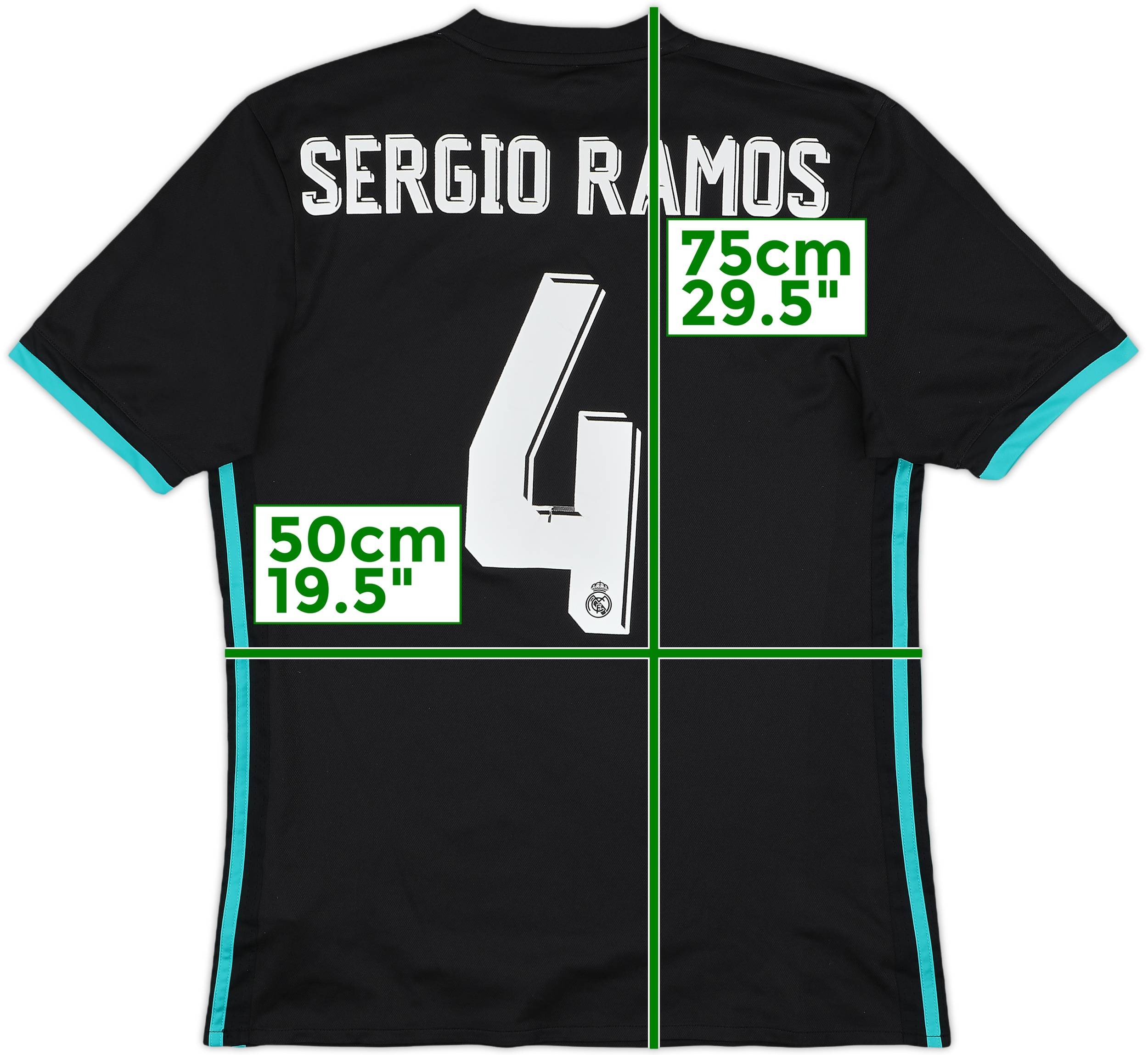 2017-18 Real Madrid Away Shirt Sergio Ramos #4 - 5/10 - (M)