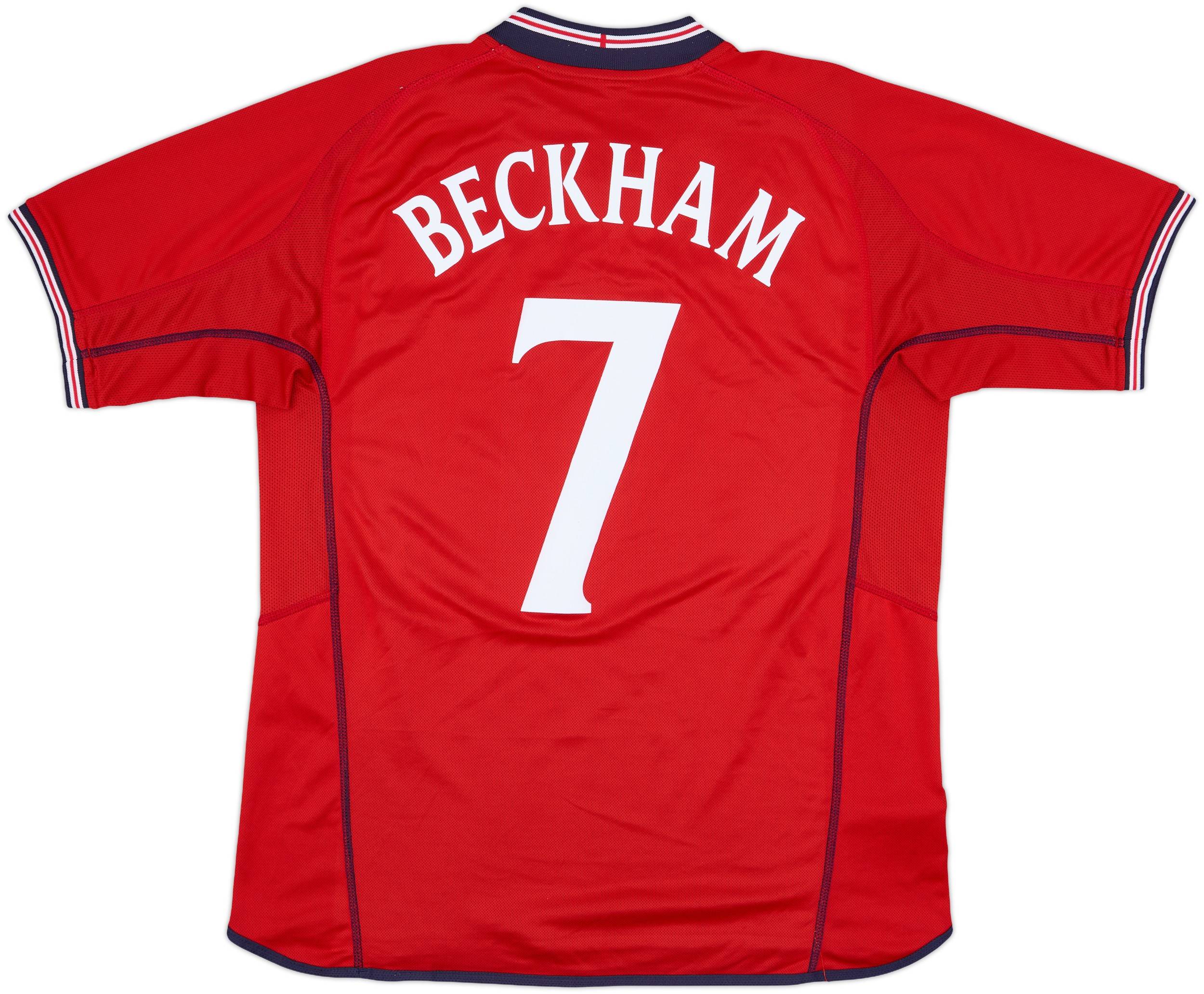 2002-04 England Away Shirt Beckham #7 - 5/10 - (L)