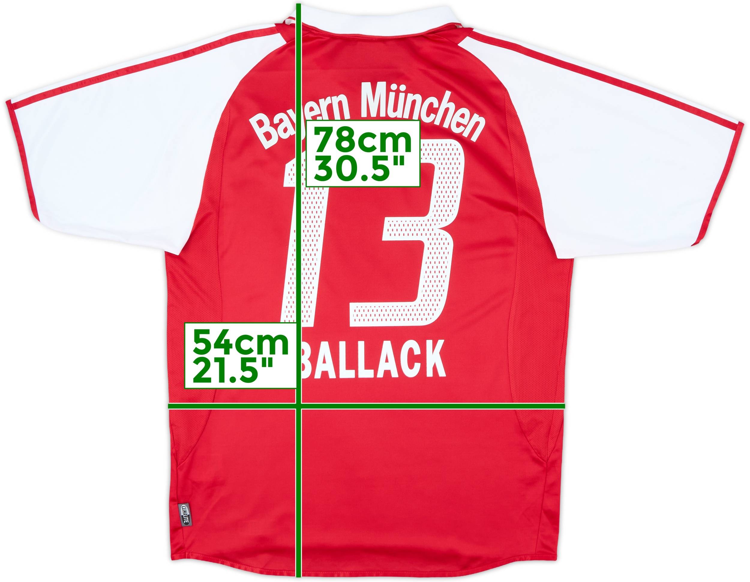 2003-04 Bayern Munich Home L/S Shirt Ballack #13 - 6/10 - (XXL)