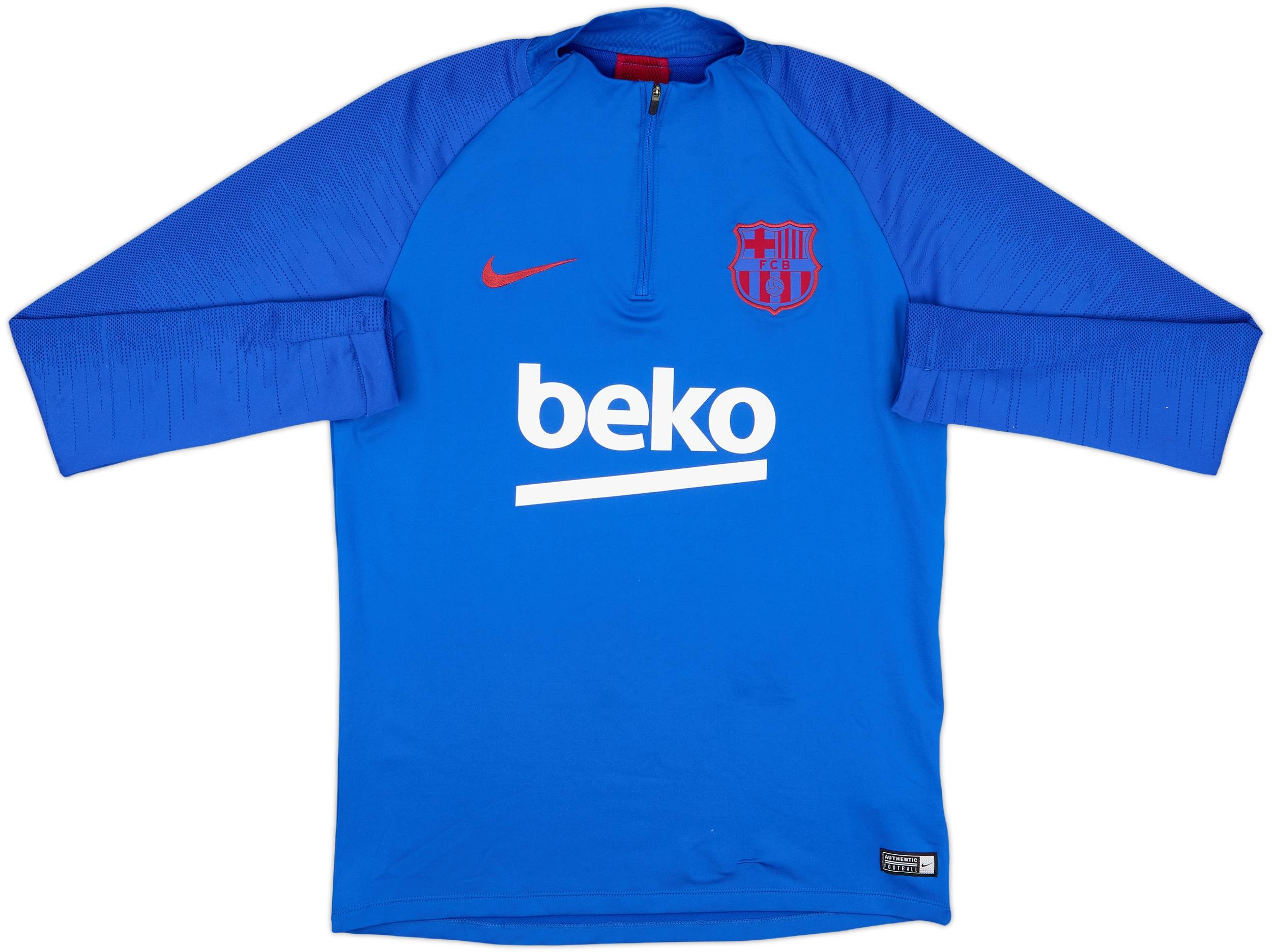 2019-20 Barcelona Nike 1/4 Zip Training Top - 8/10 - (M)