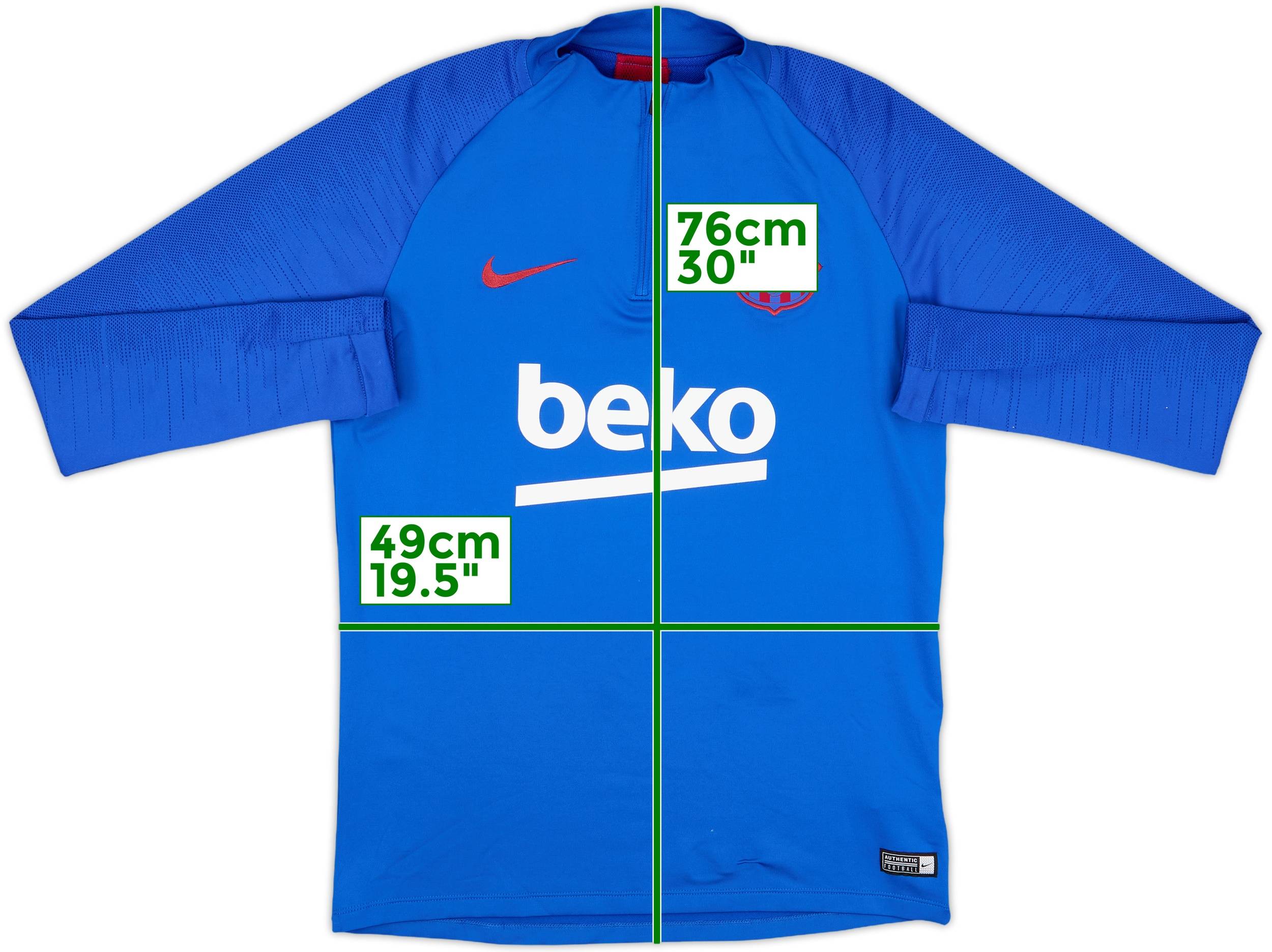 2019-20 Barcelona Nike 1/4 Zip Drill Top - 7/10 - (M)