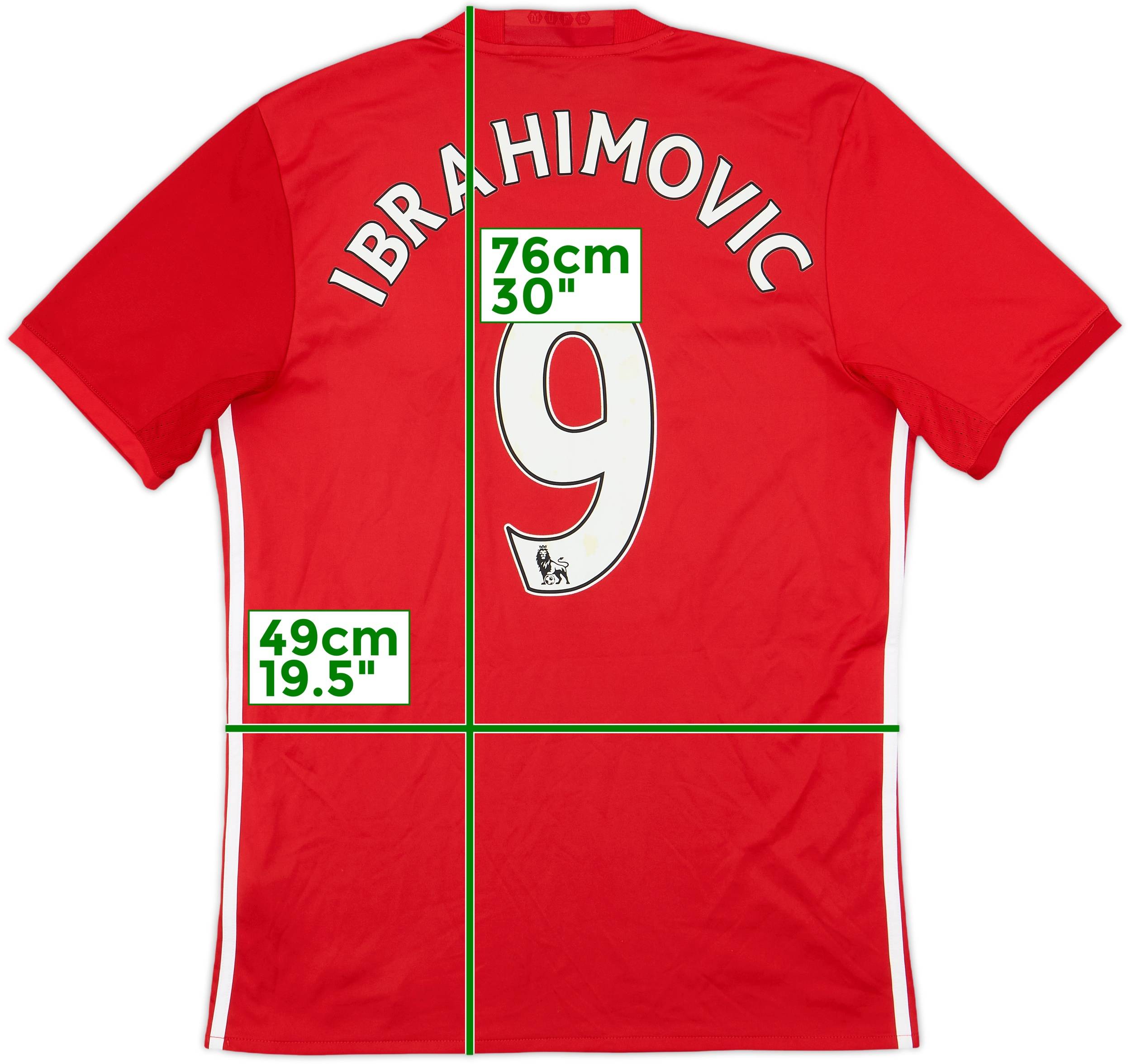 2016-17 Manchester United Home Shirt Ibrahimovic #9 - 6/10 - (M)