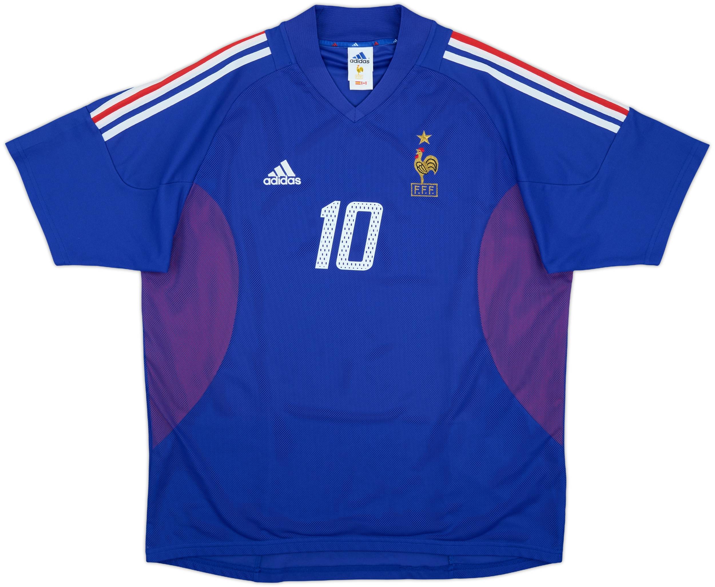 Vintage 2002 World Cup Adidas France Blue Home Jersey