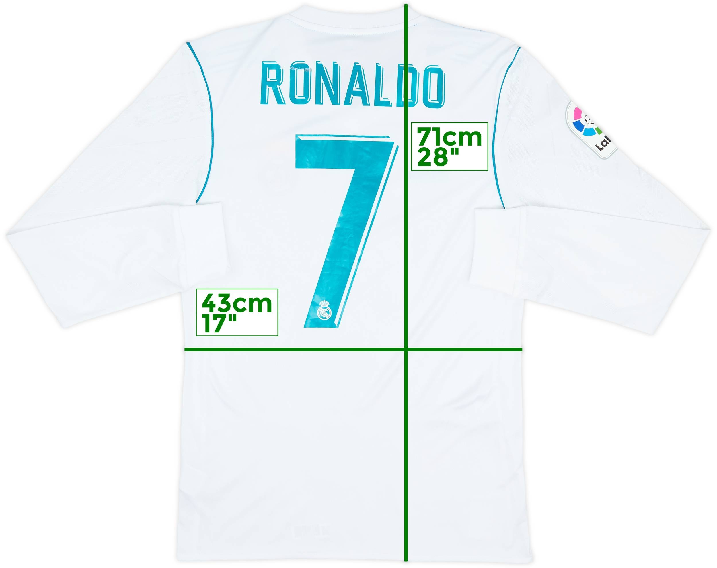 ウェア REAL MADRID - 2017/2018 (Home) Adidas 2017/2018 Real Madrid Home Soccer Jersey White. Size