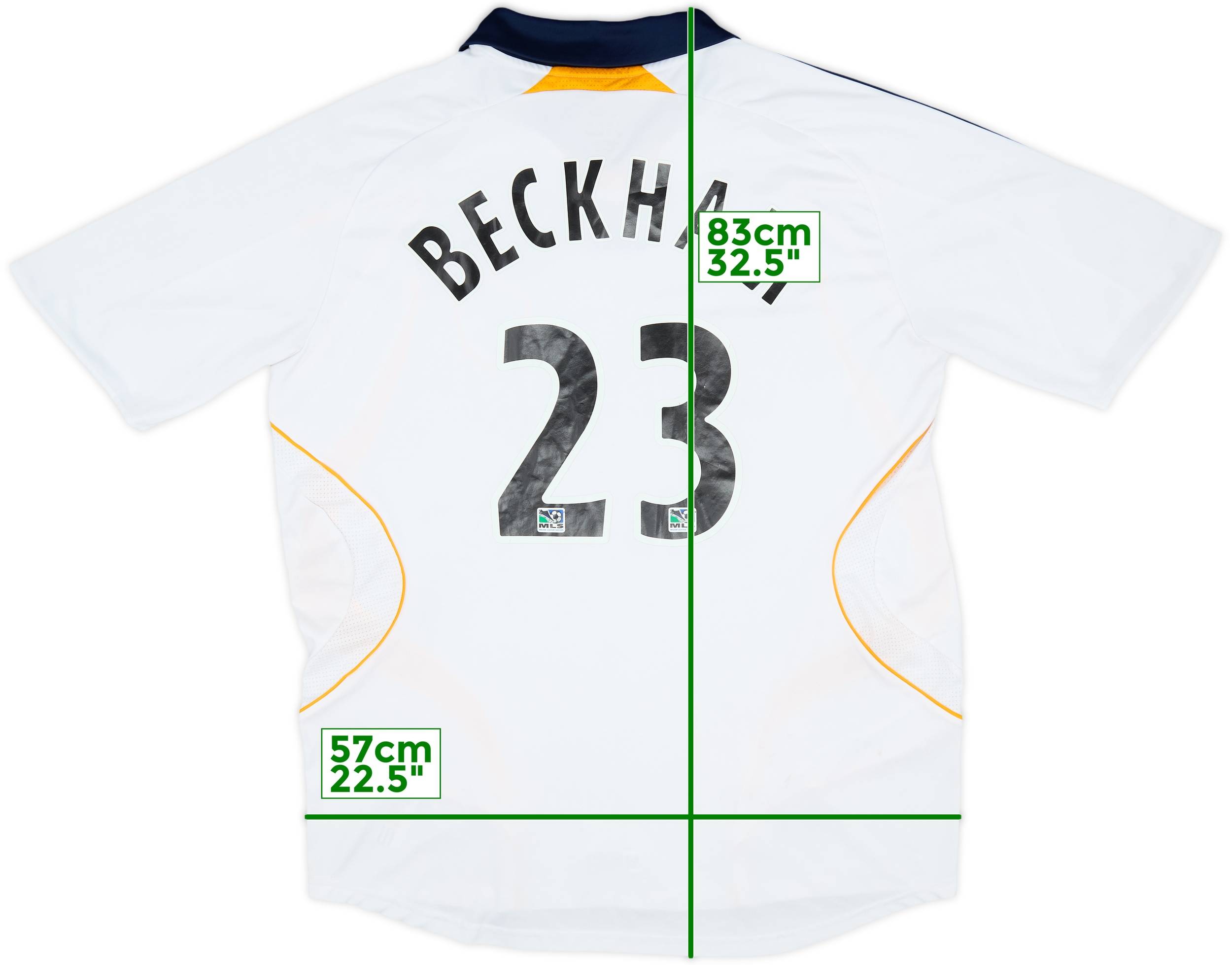【NEW】【ベッカム】【MLSパッチ付】LAギャラクシー(2007) 2007-2008 – Rare LA Galaxy Home Jersey – David Beckham Debut