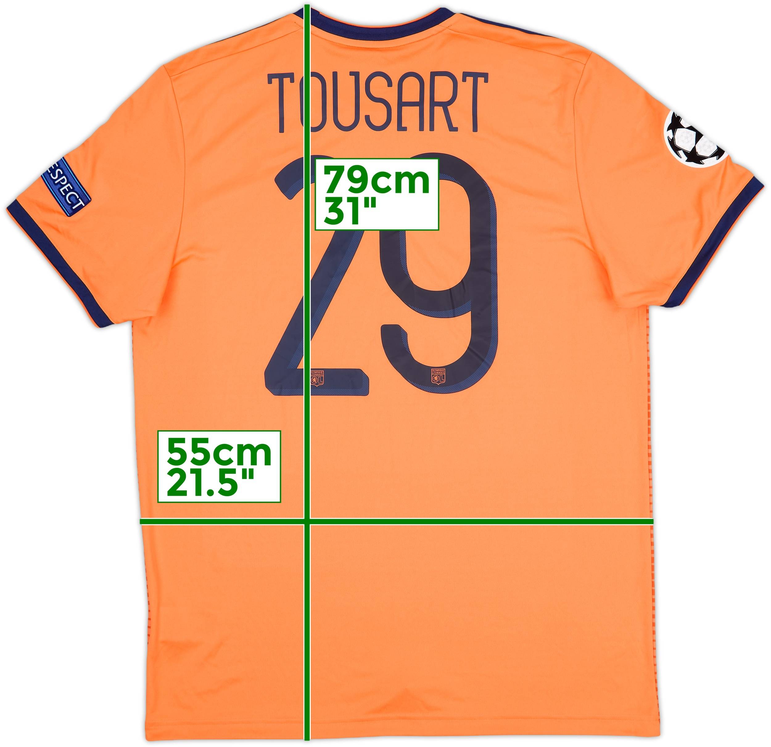 2018-19 Lyon Third Shirt Tousart #29 - 10/10 - (L)
