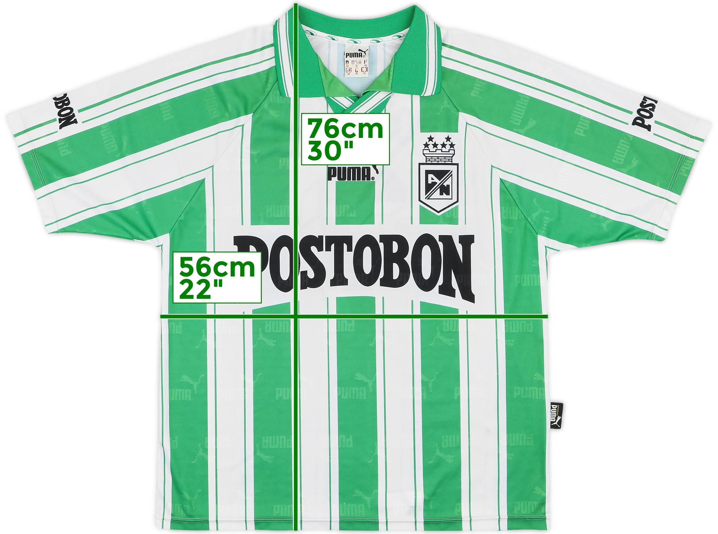 ウェア 2000 Atletico Nacional Home Shirt #10 L 1997 Atletico Nacional Home Shirt #7 - 9/10 - (M)