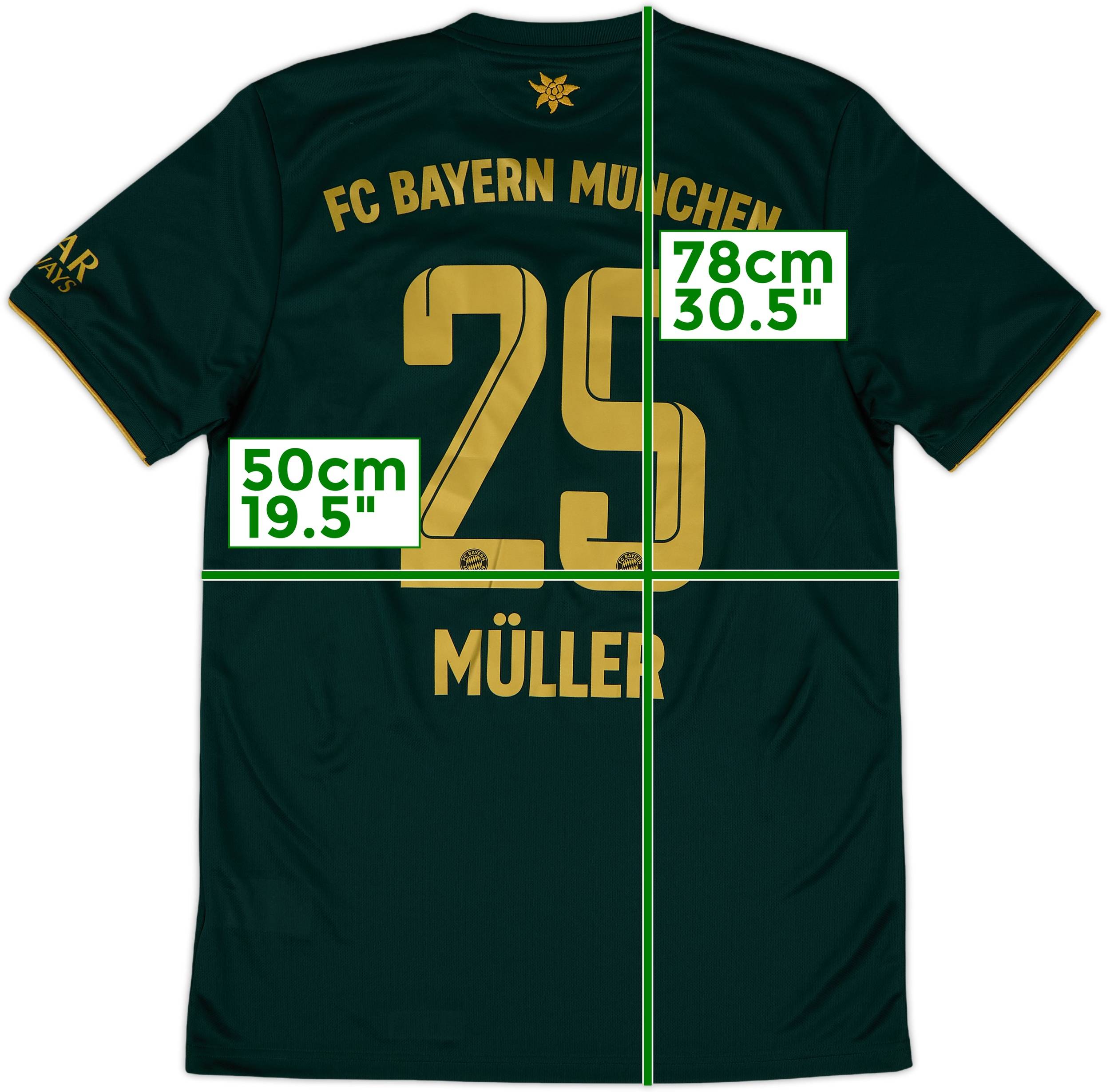 2021-22 Bayern Munich Oktoberfest Shirt Muller #25 (M)