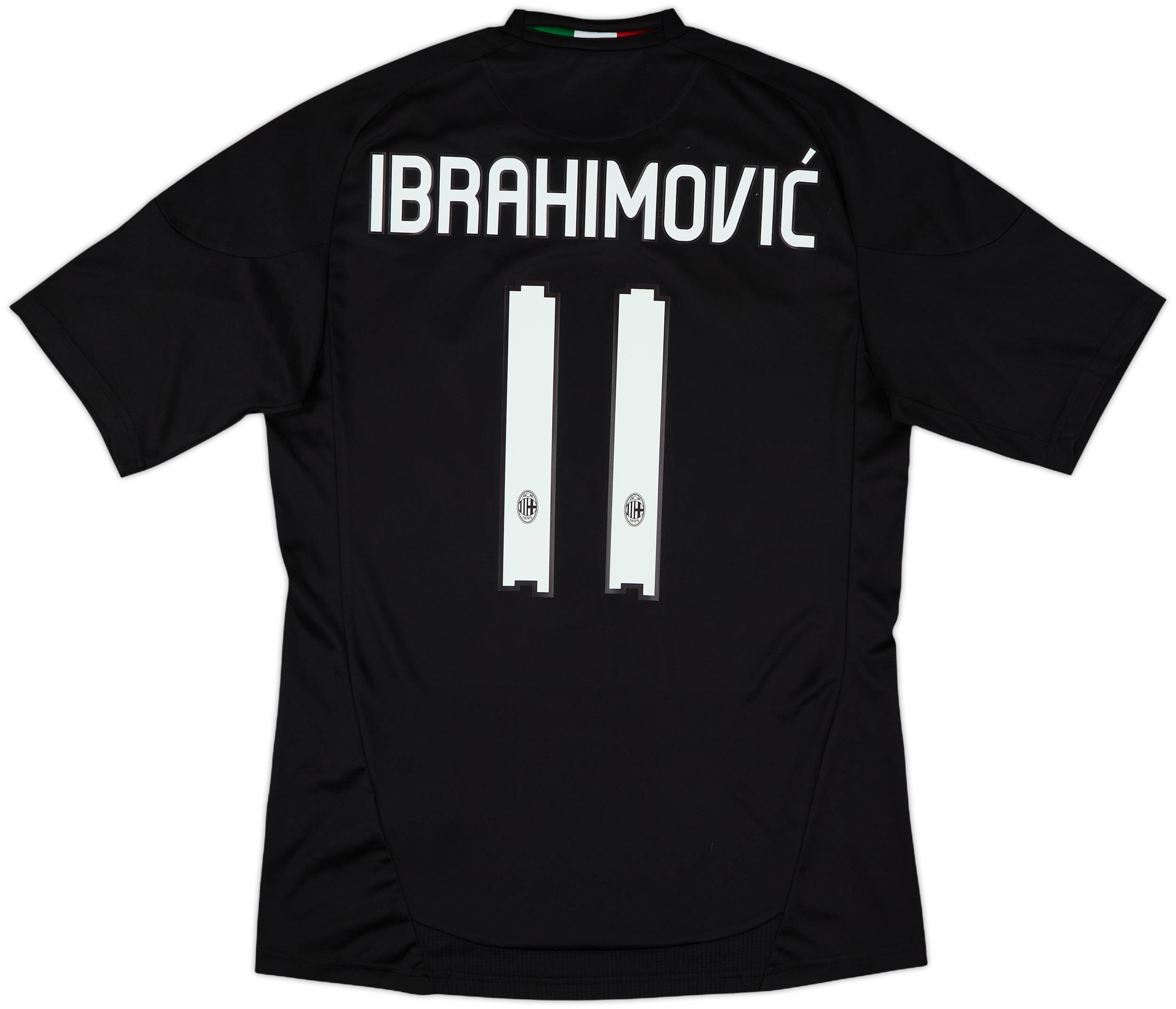 2010-11 AC Milan Home Shirt Ibrahimovic #11 - 9/10 - (XXL)