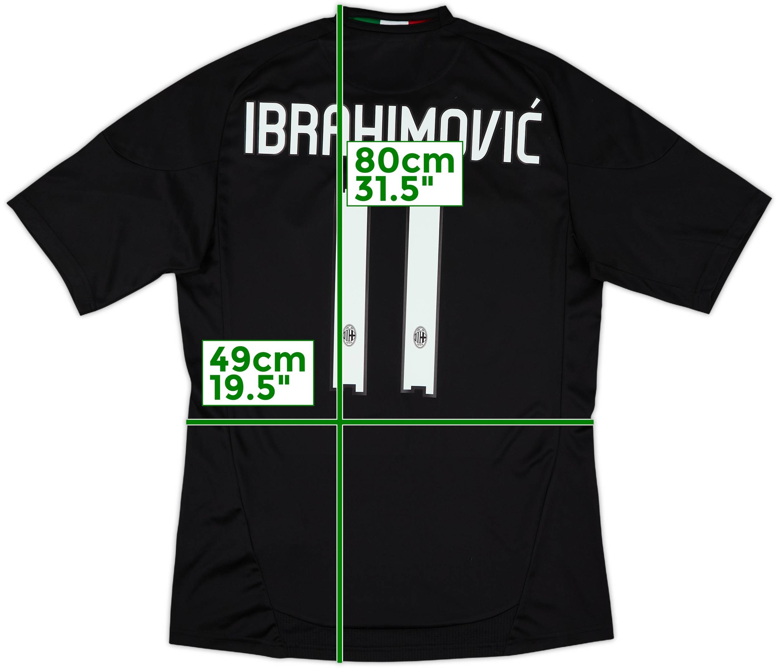 2010-11 AC Milan Third Shirt Ibrahimovic #11 - 8/10 - (M)