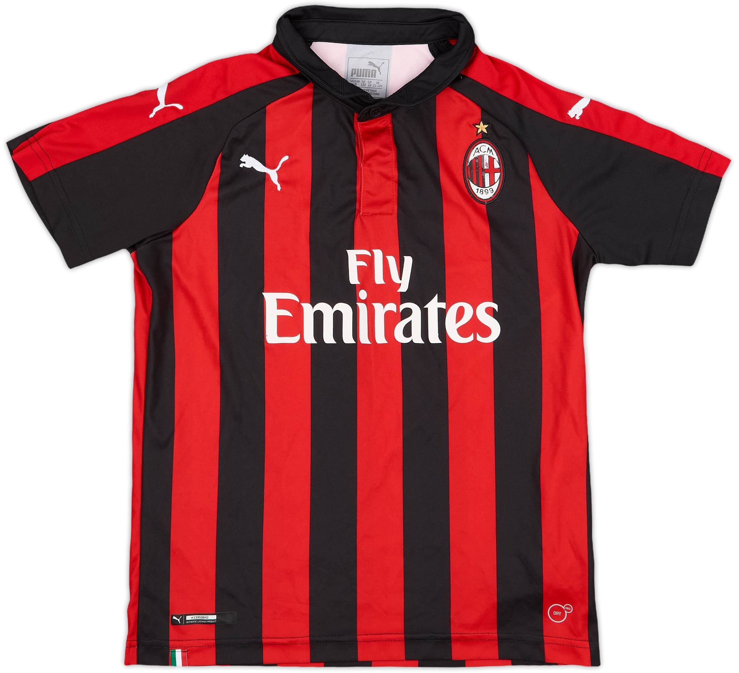 2018-19 AC Milan Home Shirt - 6/10 - (M.Boys)