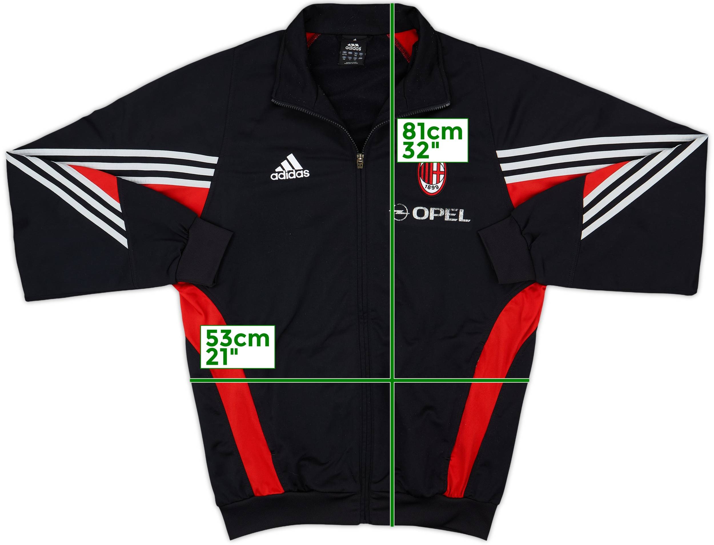 AC Milan adidas トラックジャケット 2002-03 AC Milan adidas Track Jacket - 6/10 - (L)
