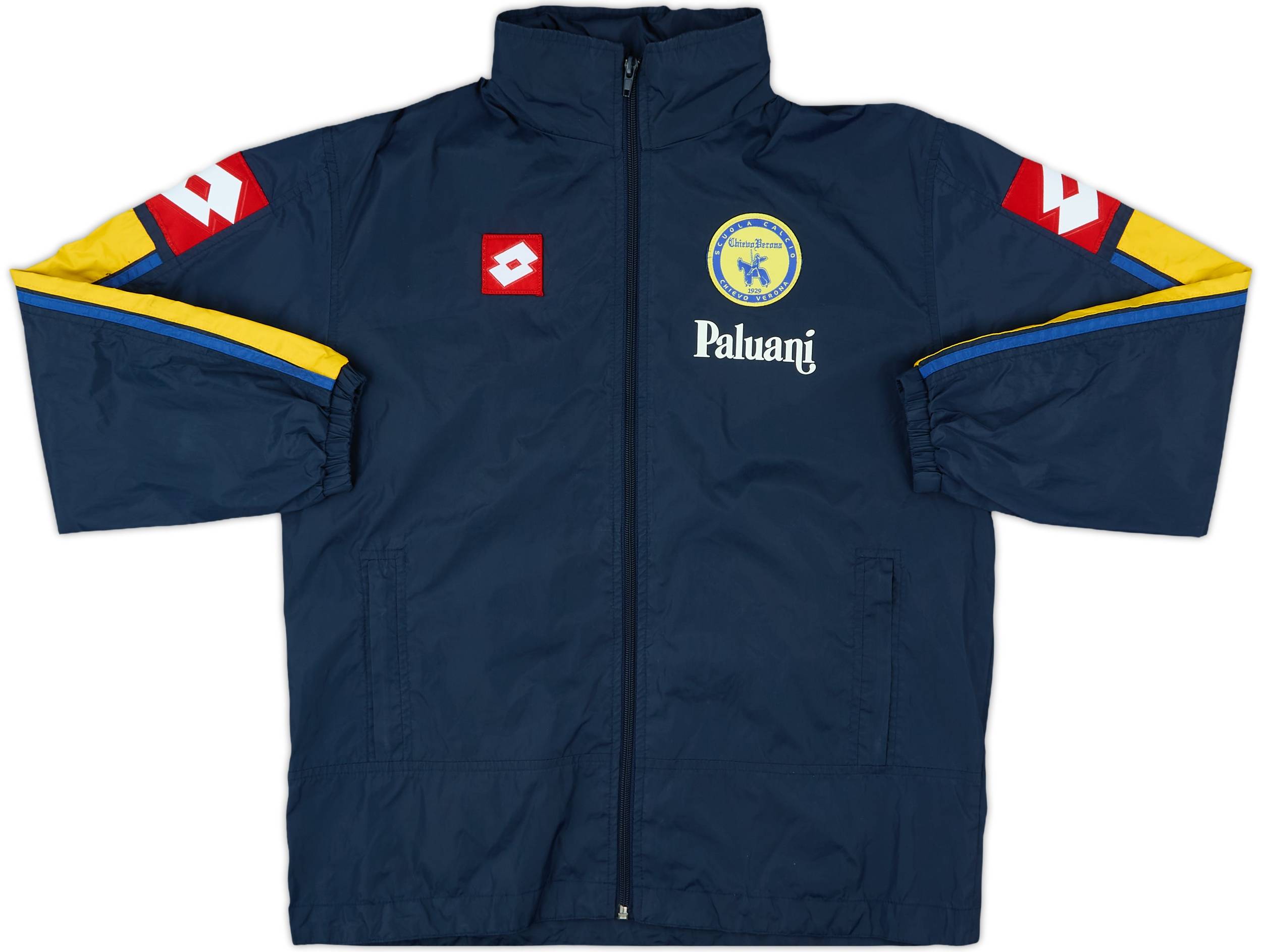 2003-04 Chievo Verona Lotto Hooded Rain Jacket - 9/10 - (M.Boys)