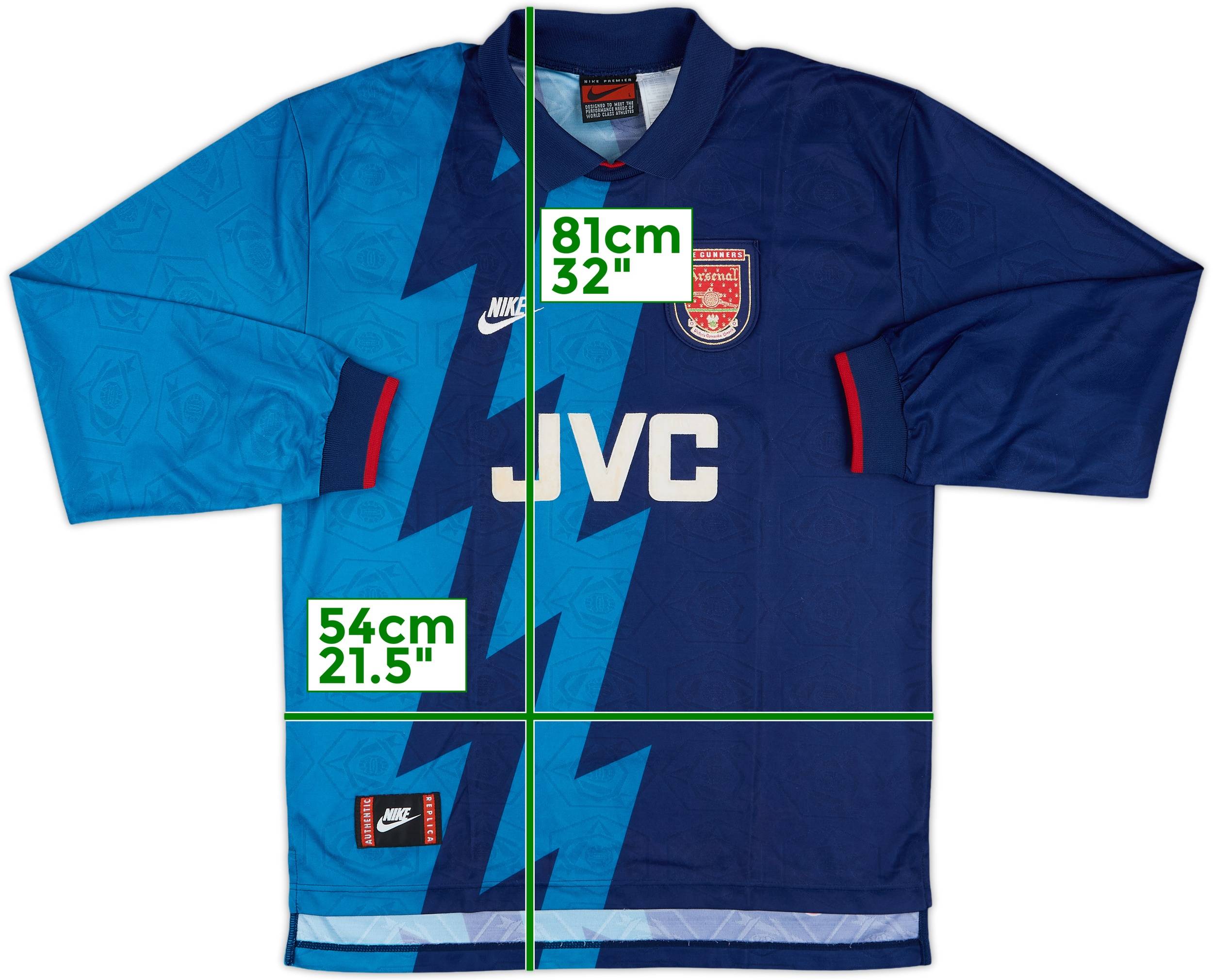 1995-96 Arsenal Away L/S Shirt - 8/10 - (L)