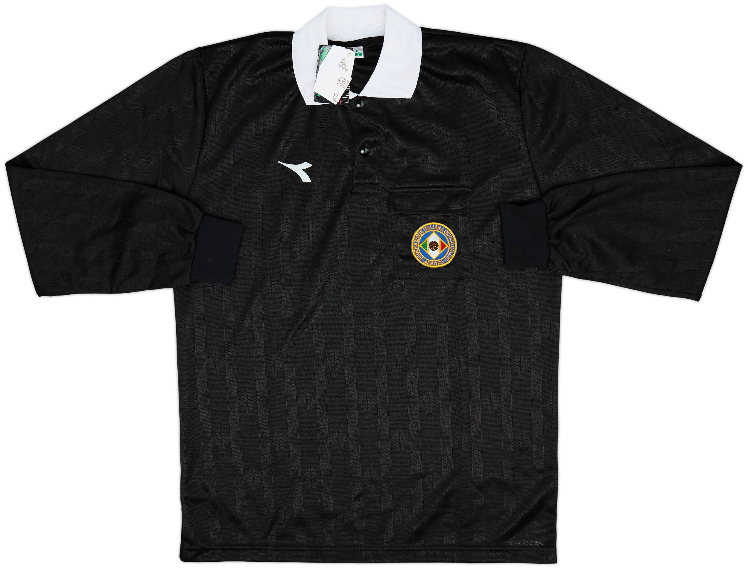 1990s Italy FIGC Diadora Referee L/S Shirt (XL)