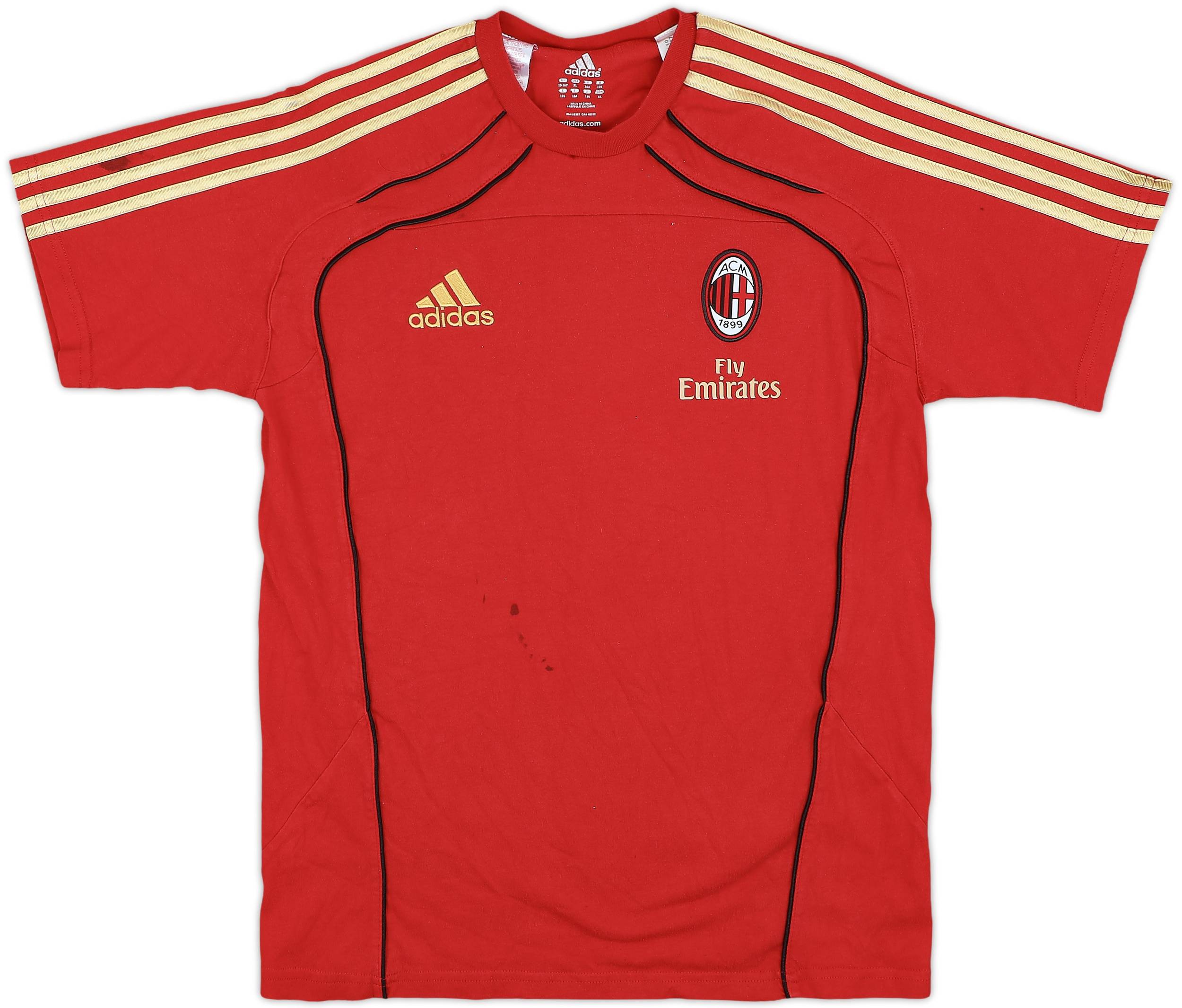 adidas AC MILAN tシャツ 2010-11 AC Milan adidas Cotton Tee - 5/10 - (XL.Boys)