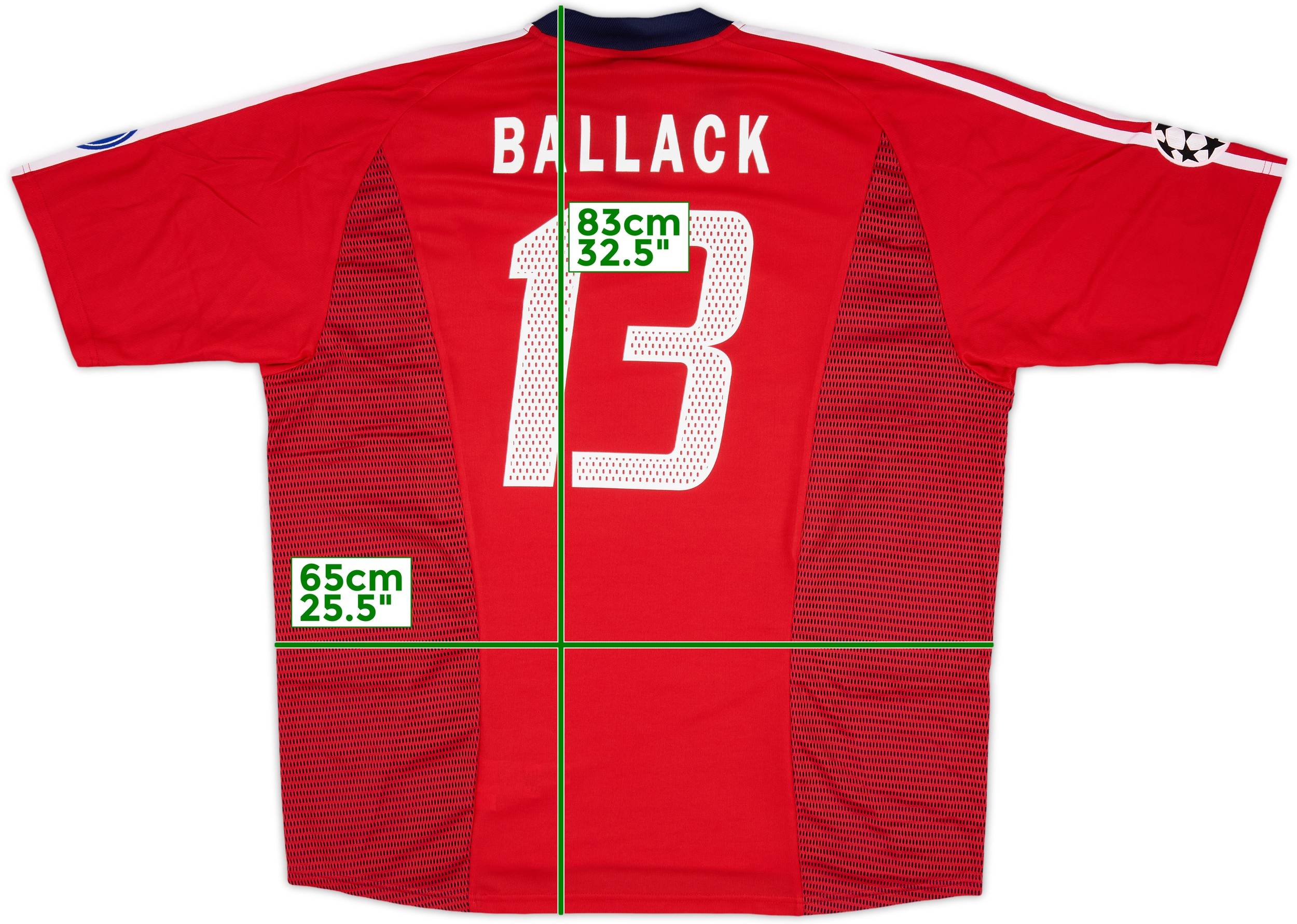 ベビーグッズも大集合 Munich Bayern 2002-03 CL (XXL) #13 Ballack Shirt ウェア