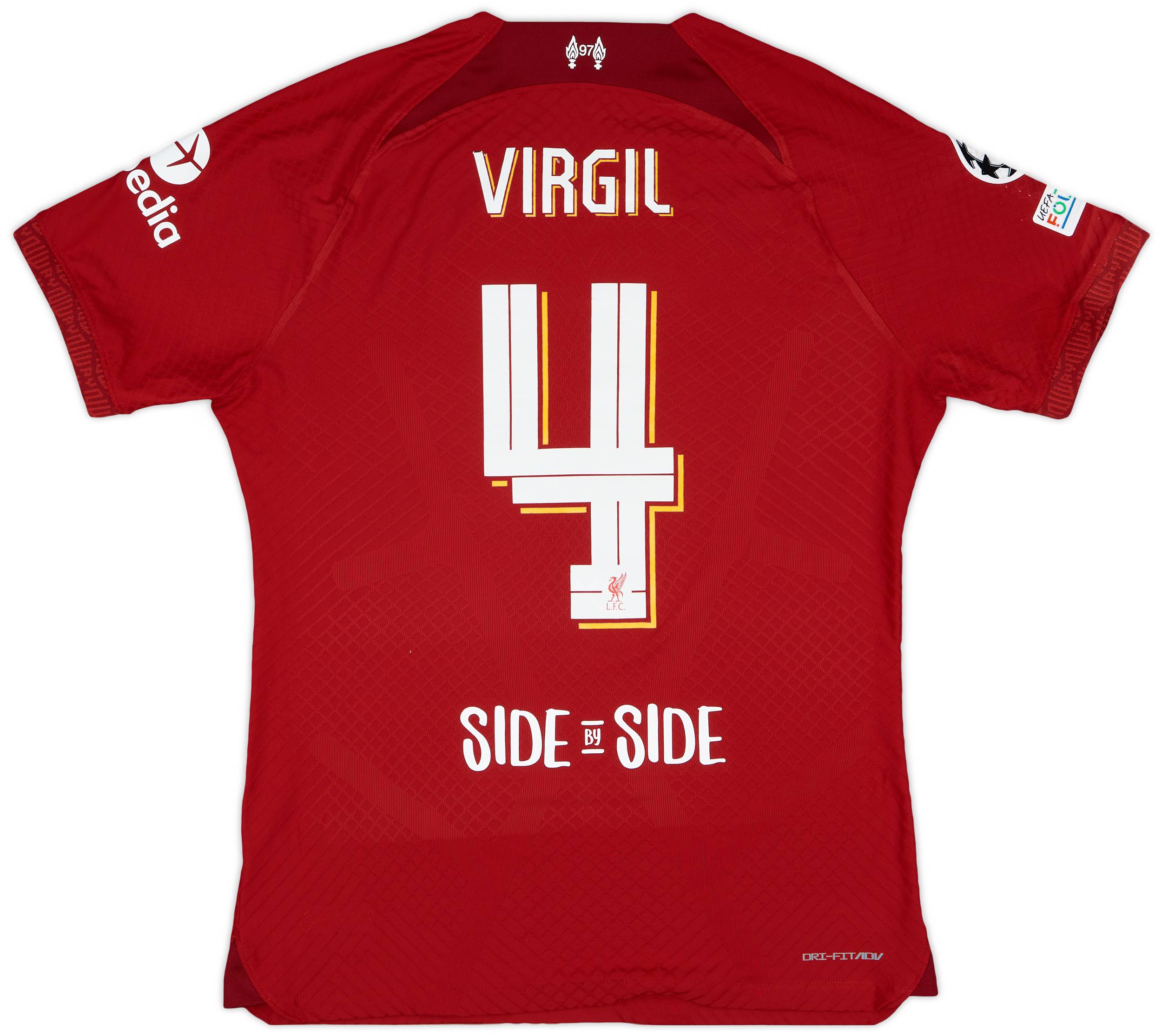 2022-23 Liverpool Match Issue Champions League Home Shirt