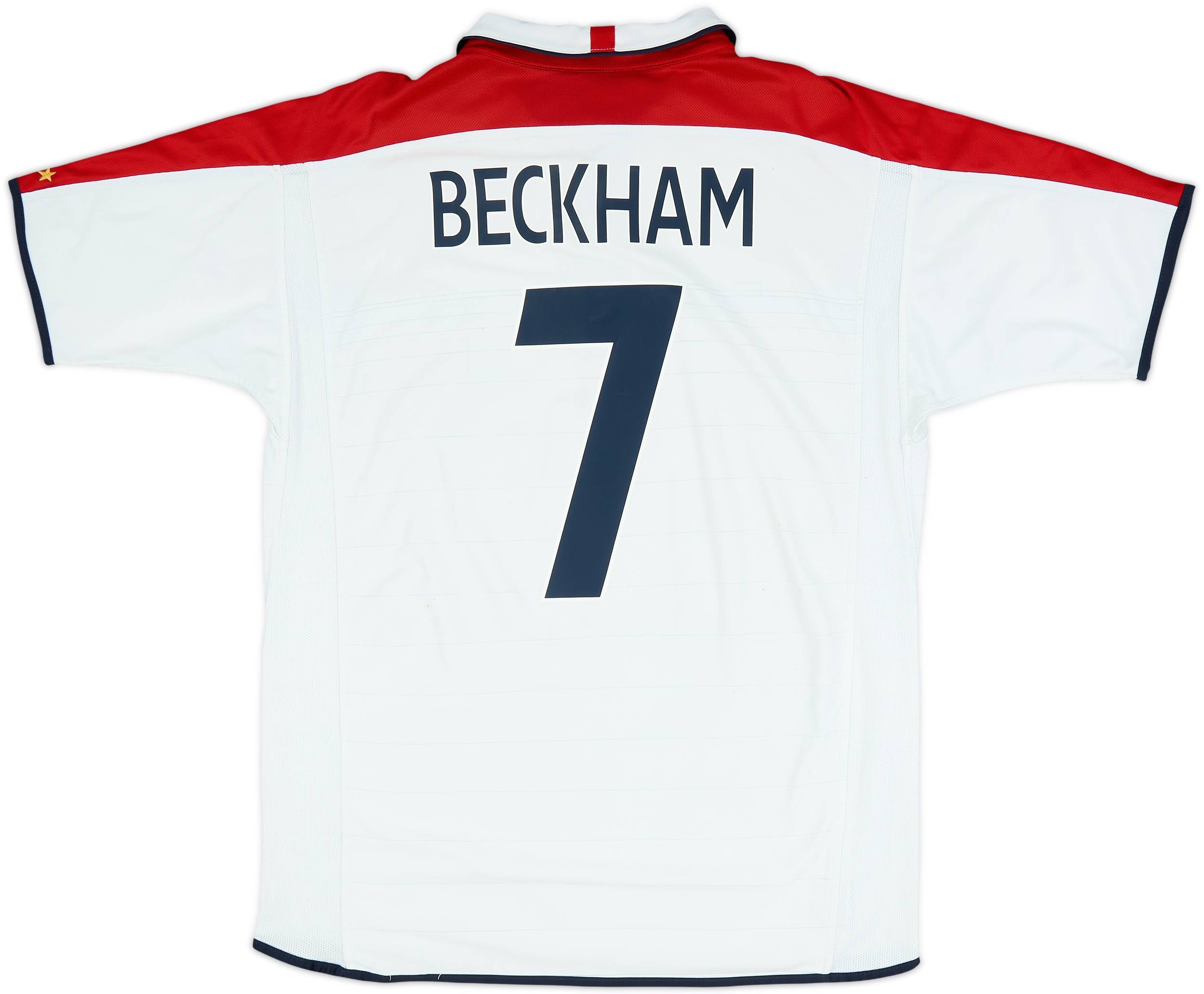 2003-05 England Home Shirt Beckham #7 - 5/10 - (L)