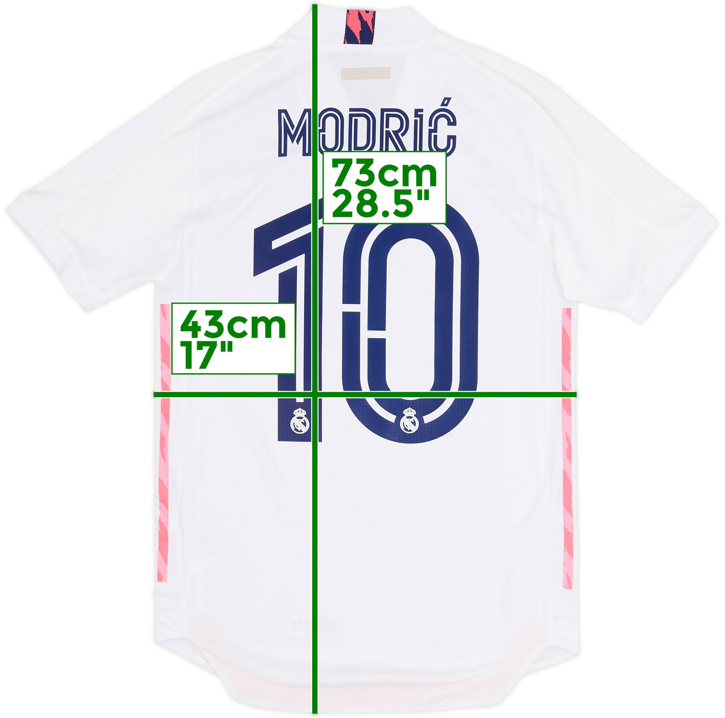 2020-21 Real Madrid Authentic Home Shirt Modric #10 - 7/10 - (S)