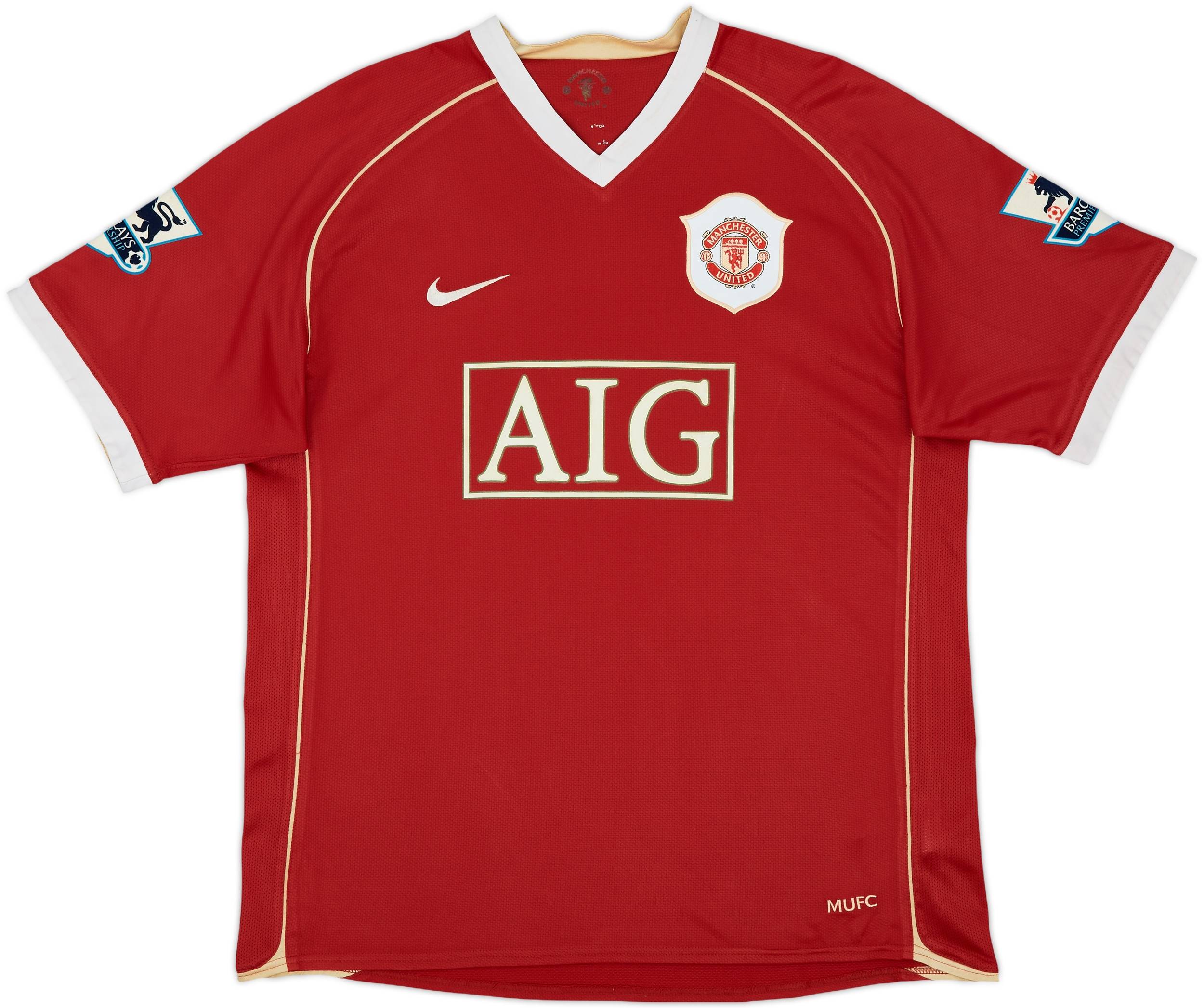 2006-07 Manchester United Home Shirt Ferdinand #5 - 8/10 - (L)