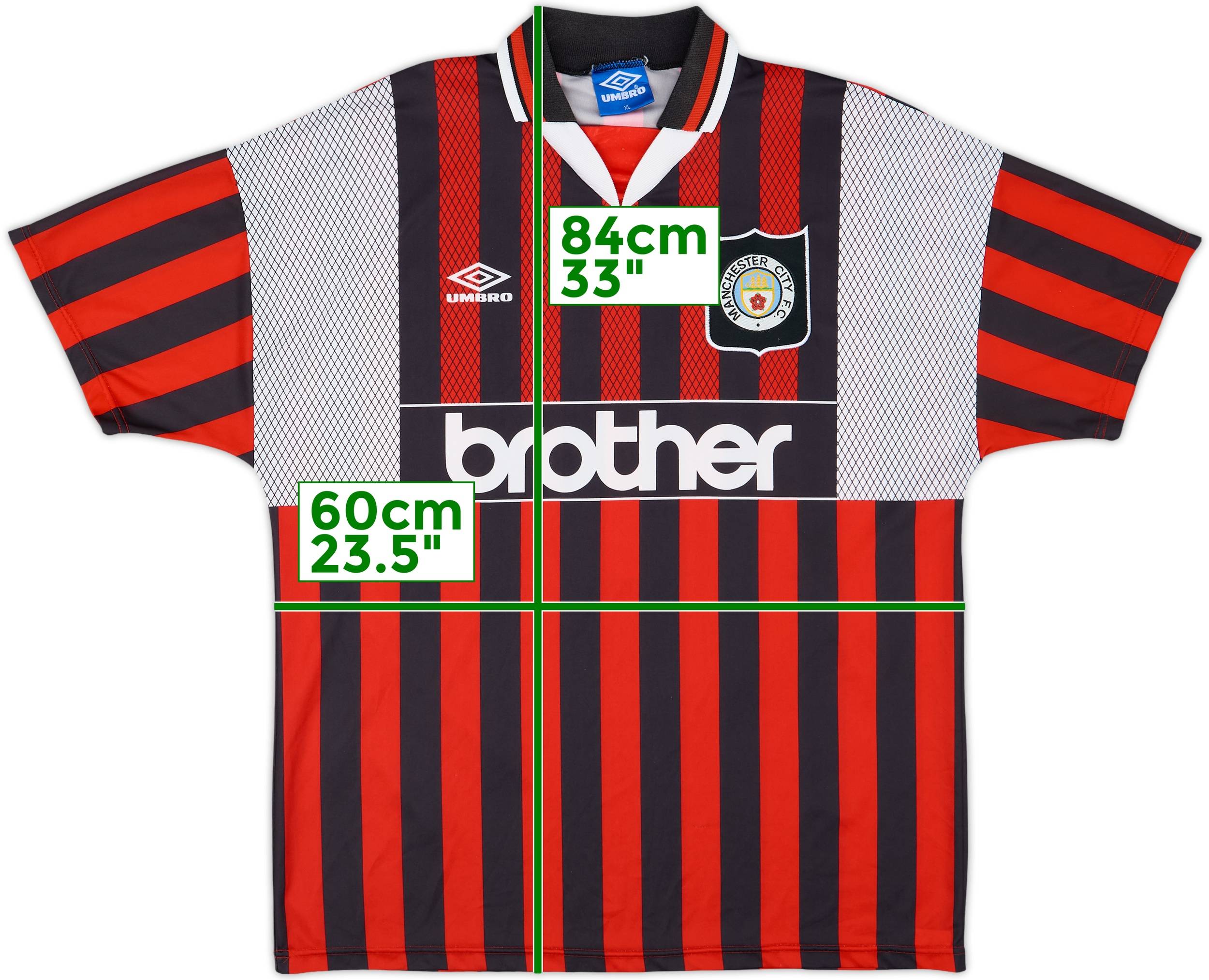1994-96 Manchester City Away Shirt Kinkladze #7 - 8/10 - (XL)