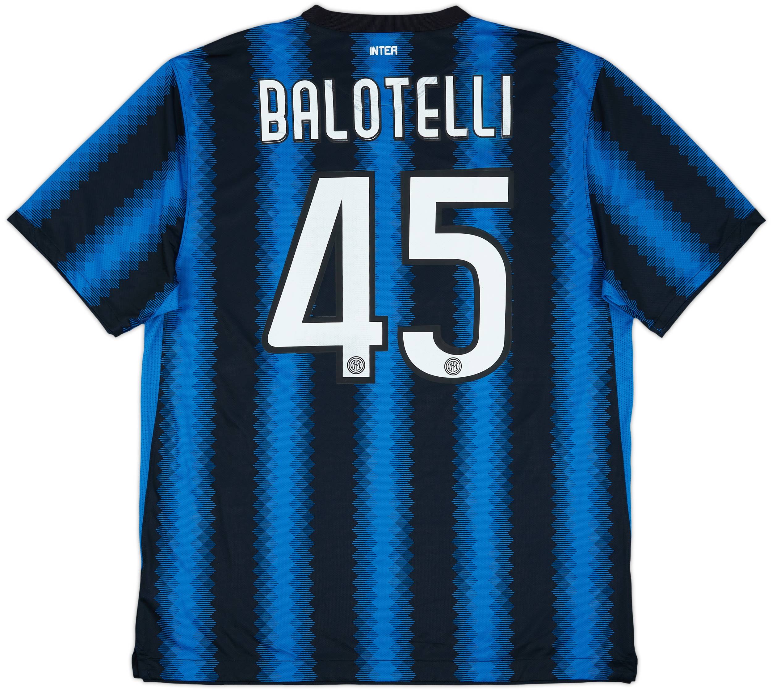 インテル BALOTELLI ユニフォーム 2010-11 Inter Milan Home Shirt Balotelli #45 - 5/10 - (XL)