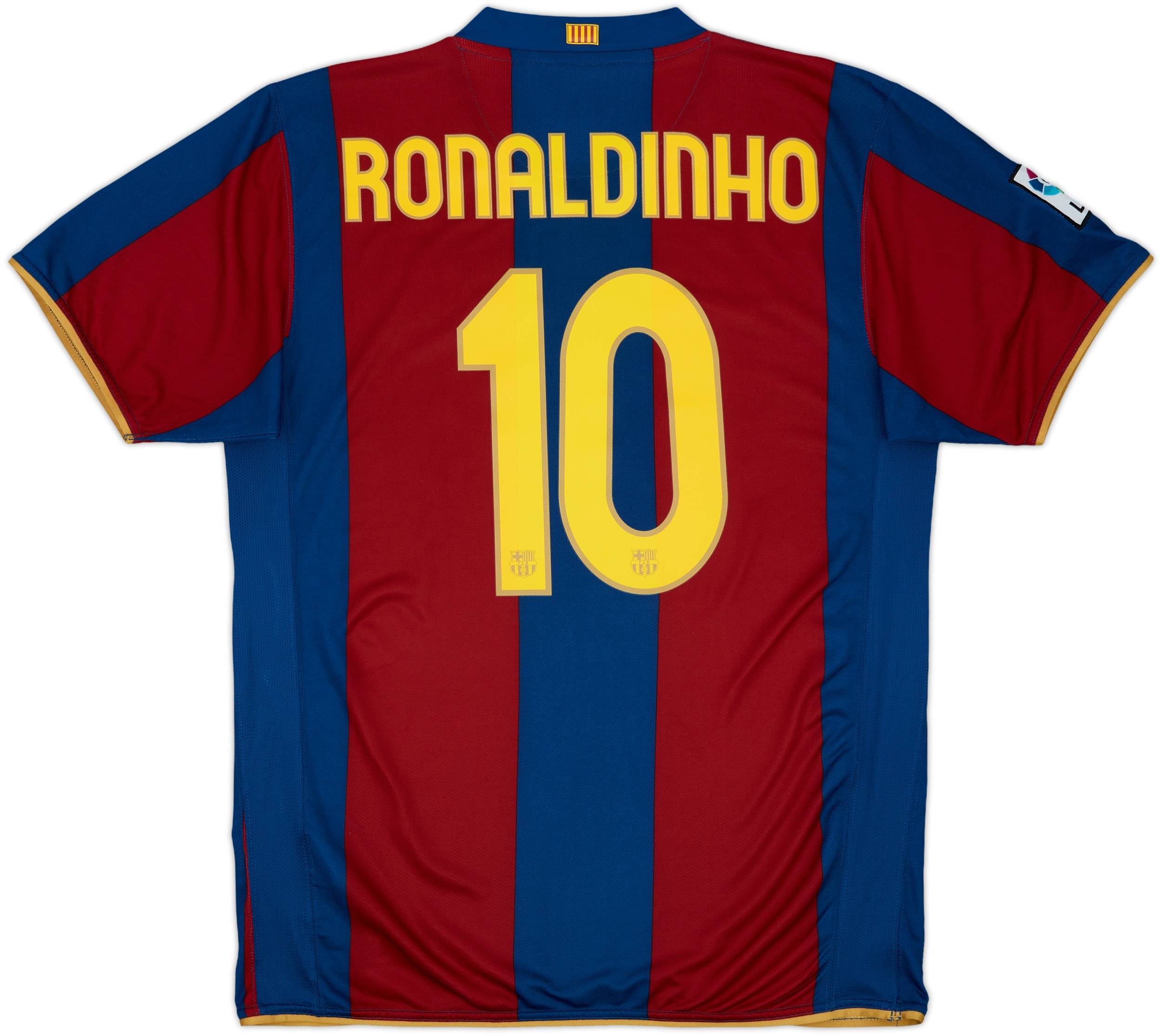2007-08 Barcelona Home Shirt Ronaldinho #10 - 8/10 - (L)