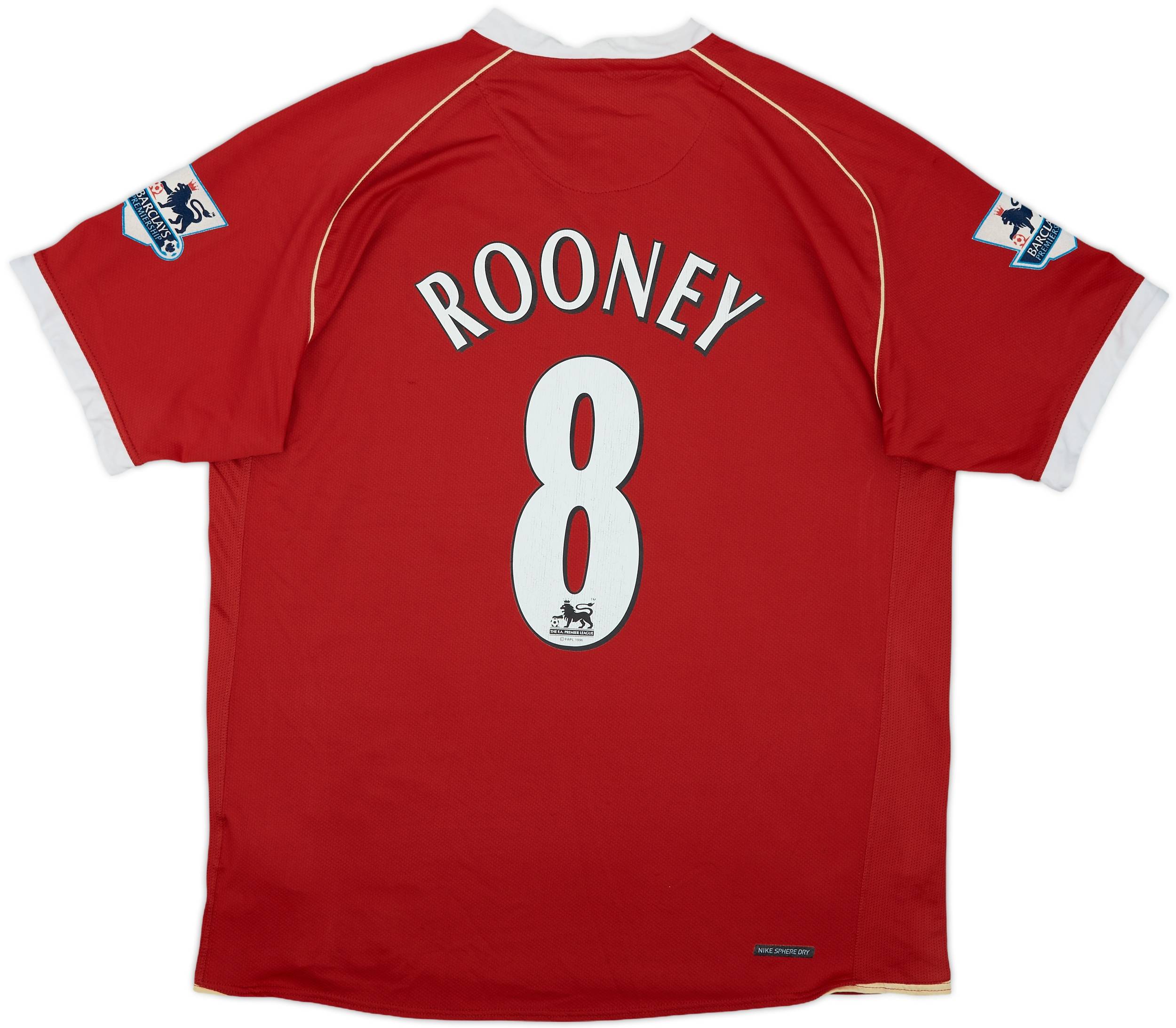 2006-07 Manchester United Home Shirt Rooney #8 - 6/10 - (L)