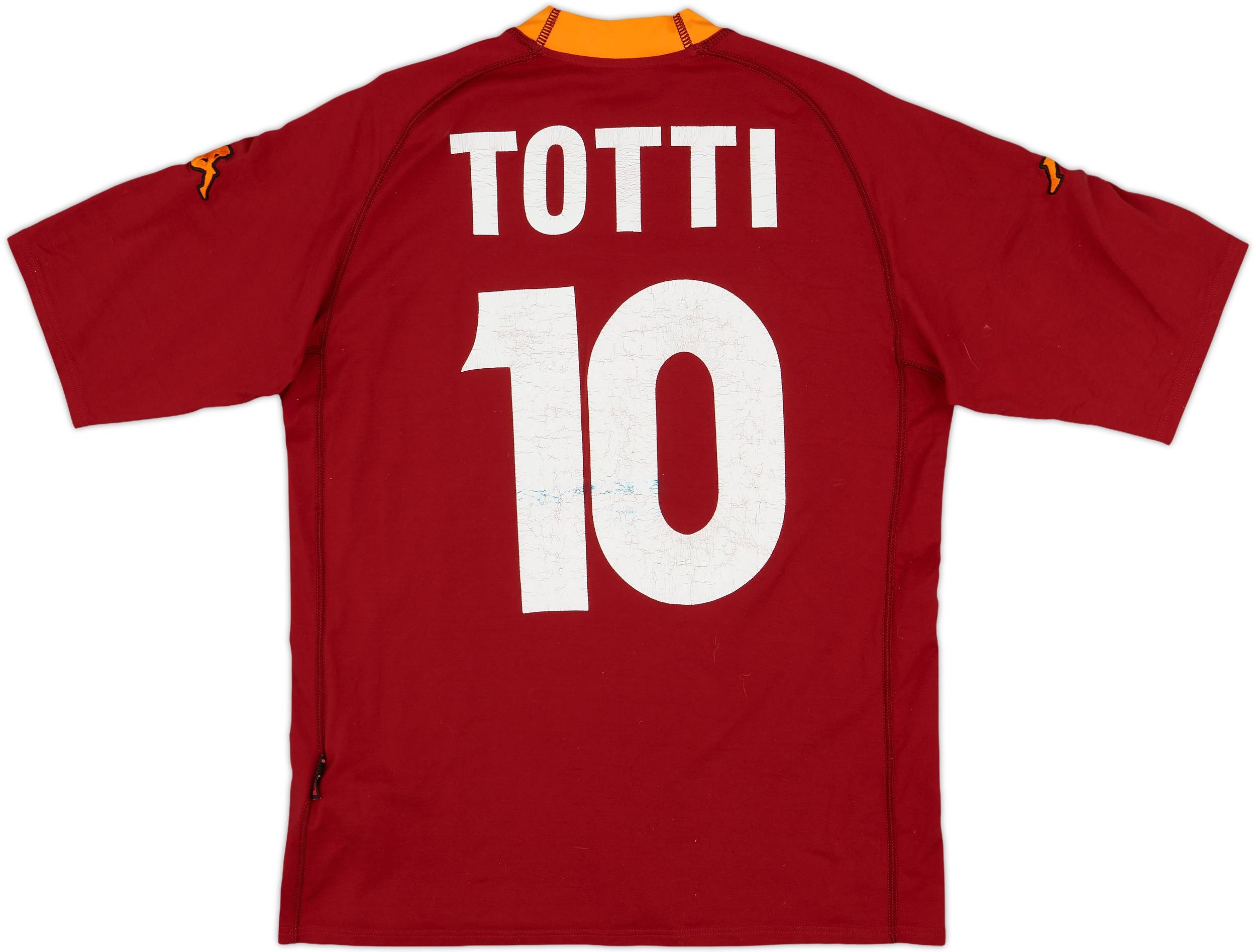 楽天 2000-01 Roma Home Shirt Totti #10 - 5/10 - (L) ウェア