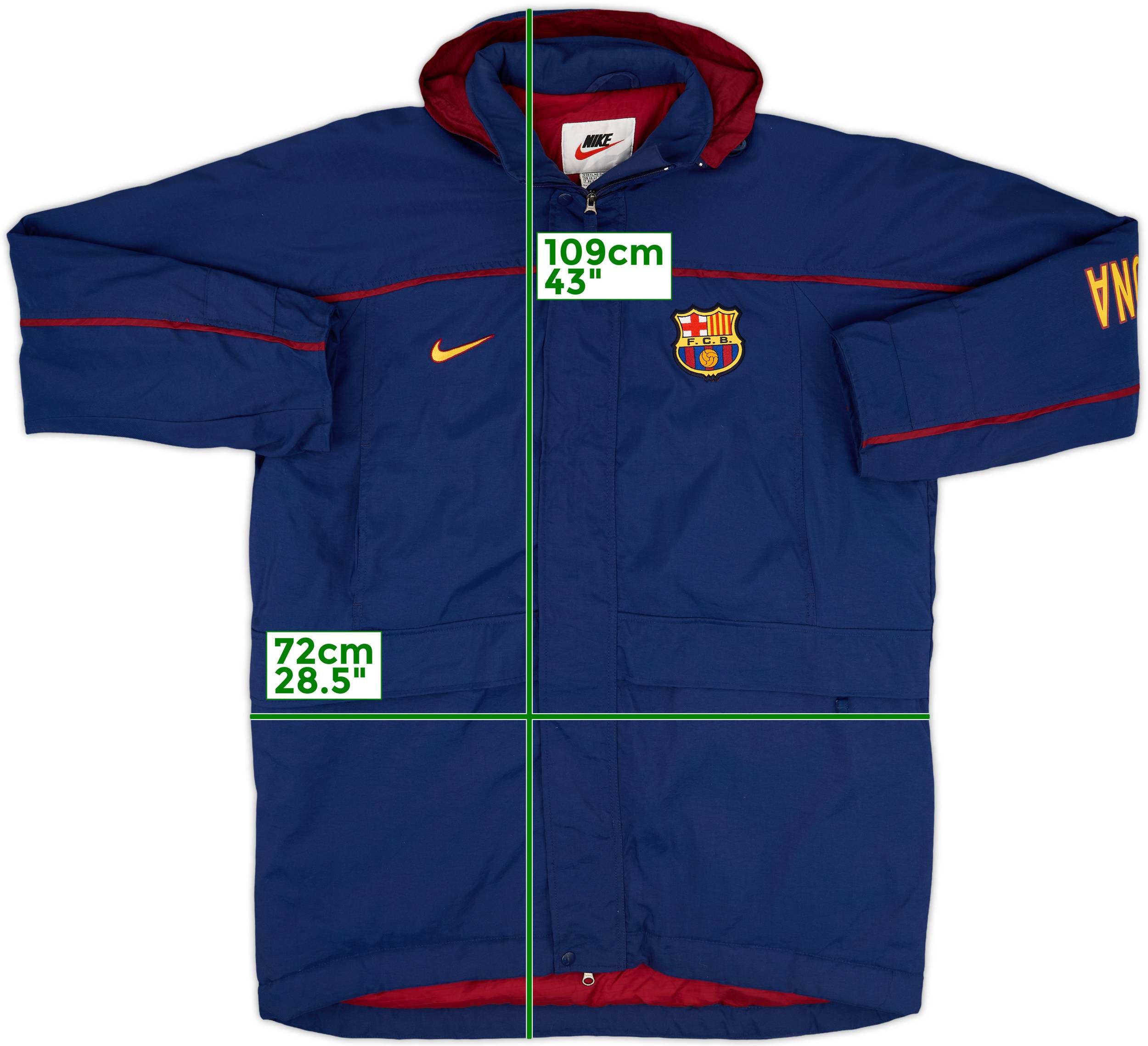 【超ポイントバック祭】 1998-99 Barcelona (XL) - 8/10 - Coat Bench Padded Nike ウェア