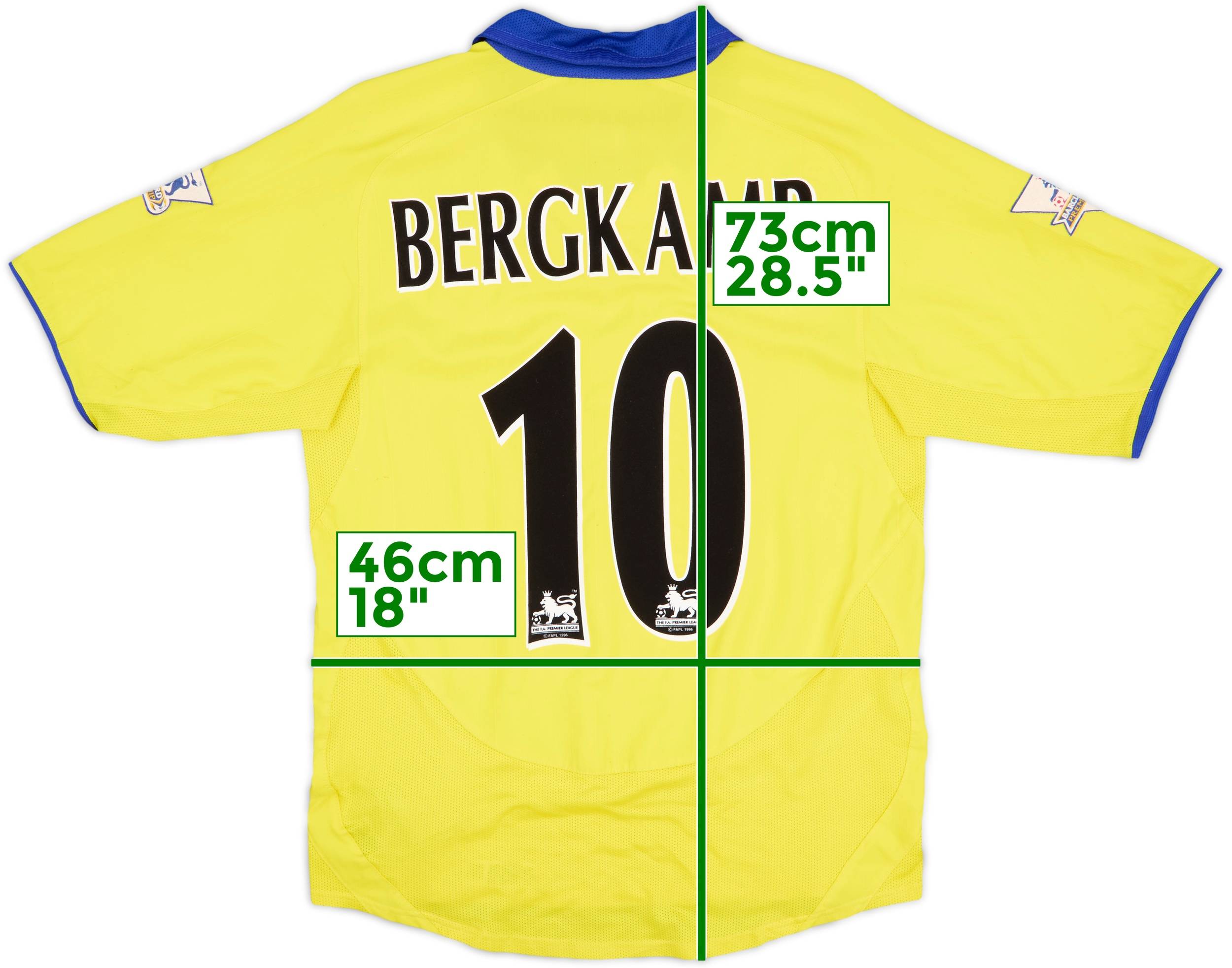 2003-05 Arsenal Away Shirt Bergkamp #10 - 7/10 - (S)