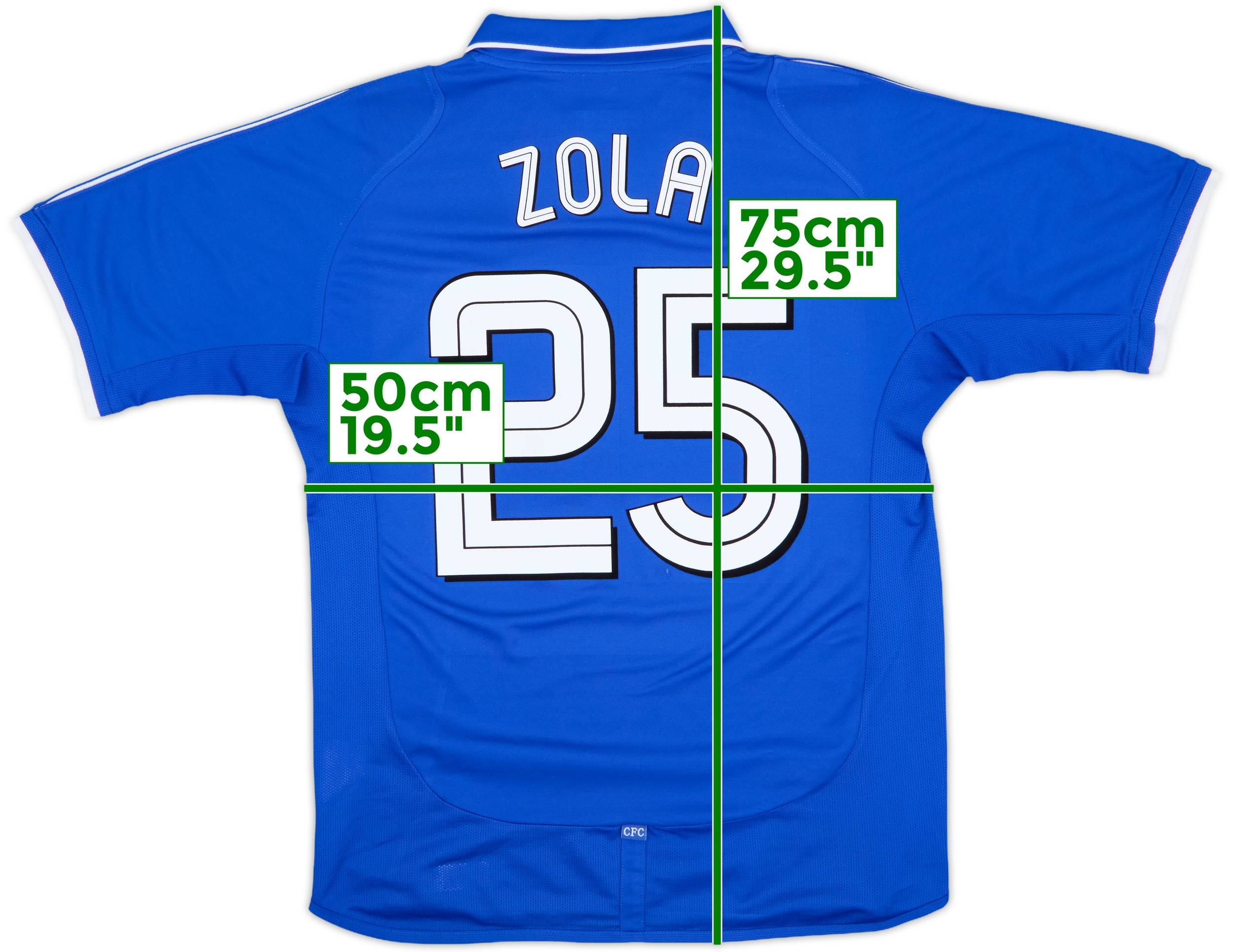 2001-03 Chelsea Home Shirt Zola #25 - 8/10 - (M)