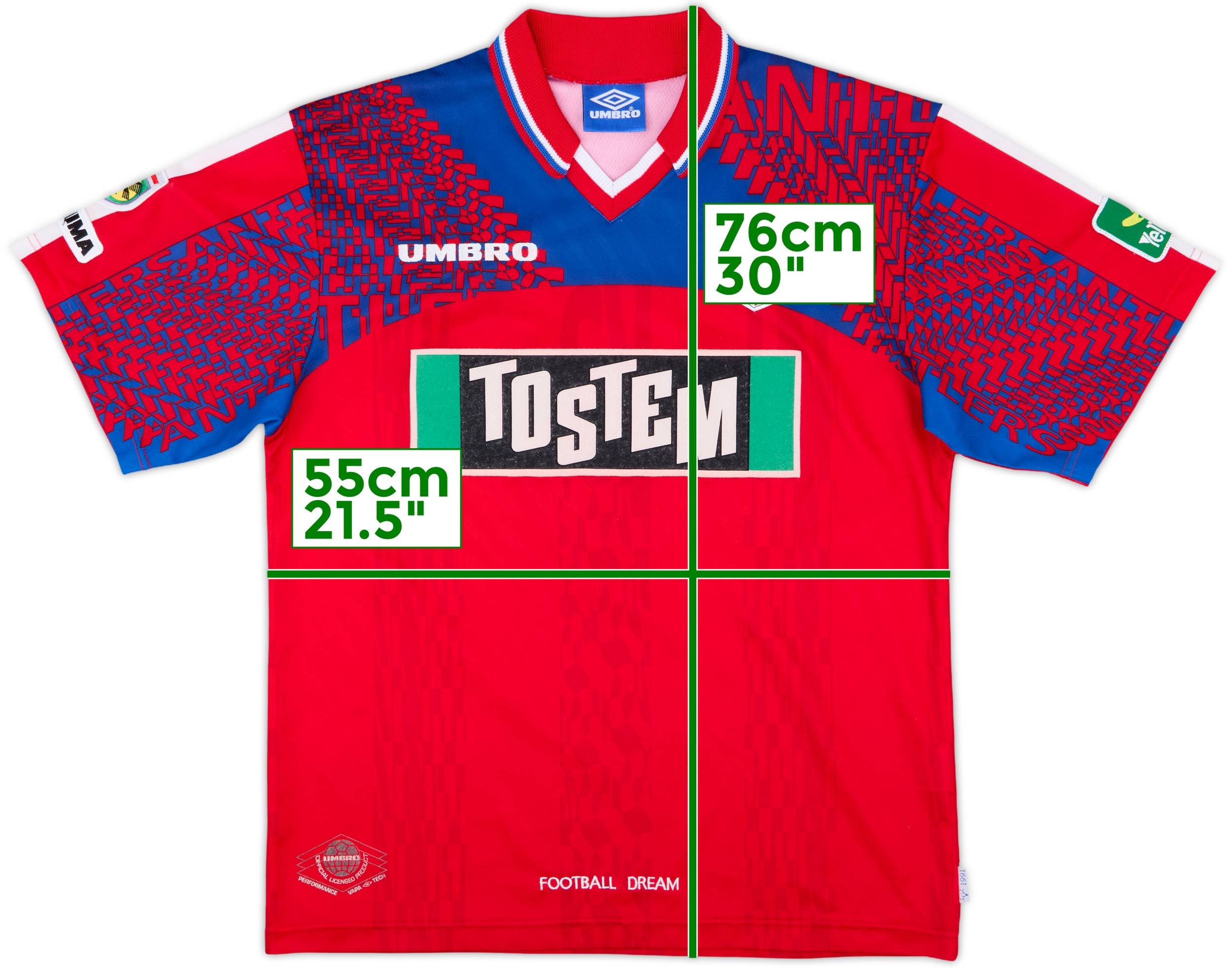 高質で安価 Shirt Home Antlers Kashima 1997 - (L) - 9/10 記念グッズ