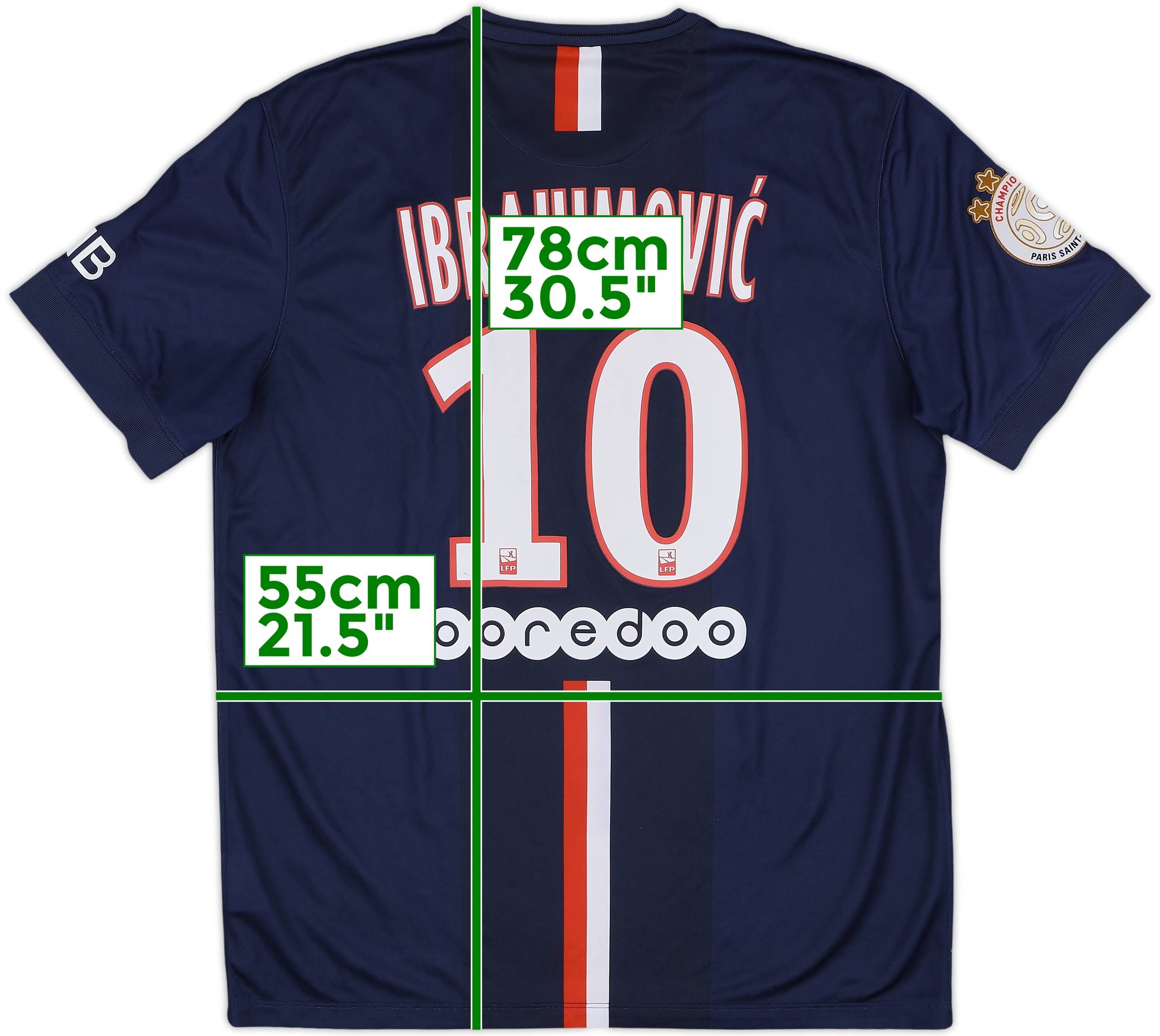 2014-15 Paris Saint-Germain Home Shirt Ibrahimovic #10 - 8