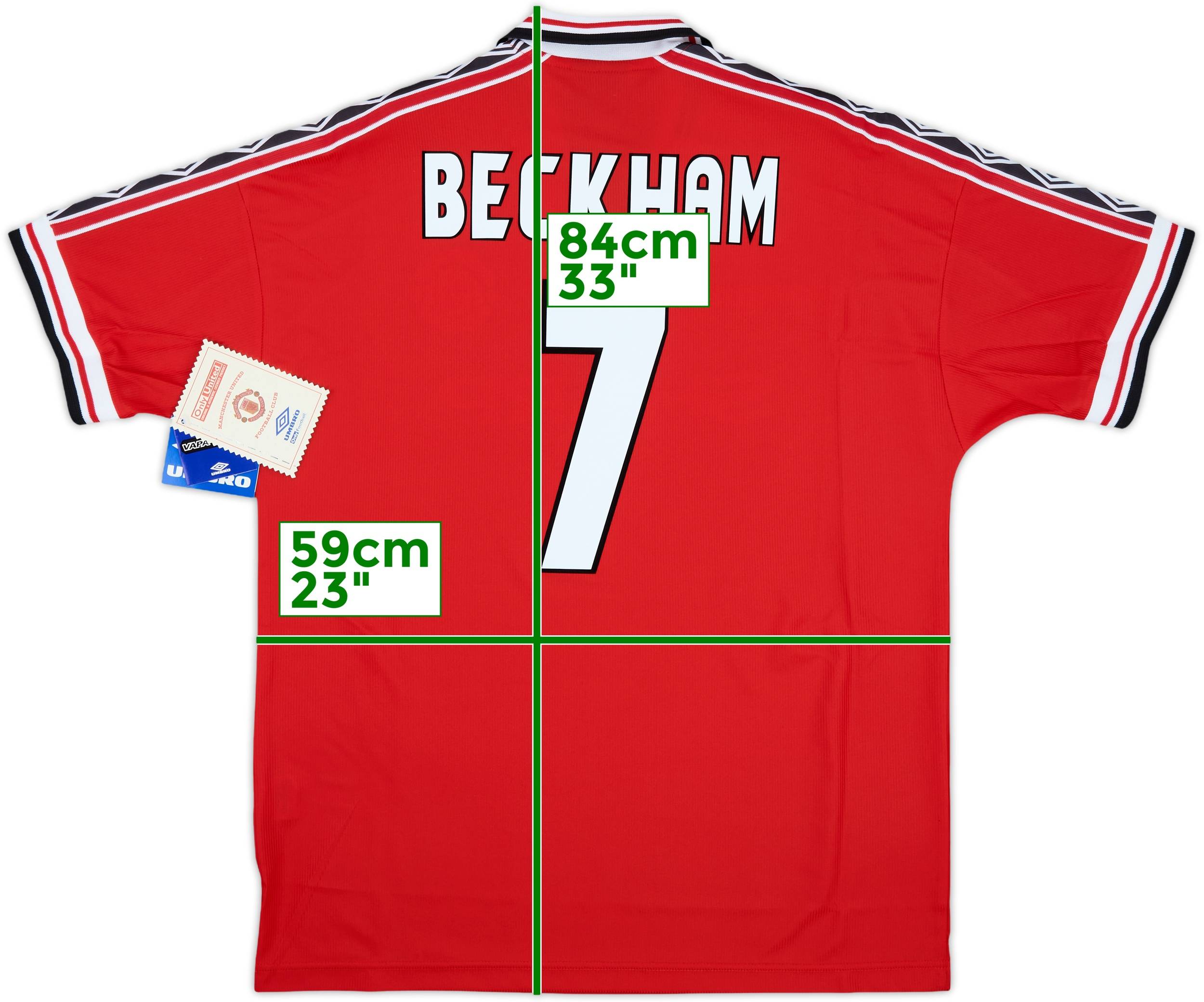ManchesterUnited Beckham 7 XL【最終値下げ】 2002-04 Manchester United Home Shirt Beckham #7