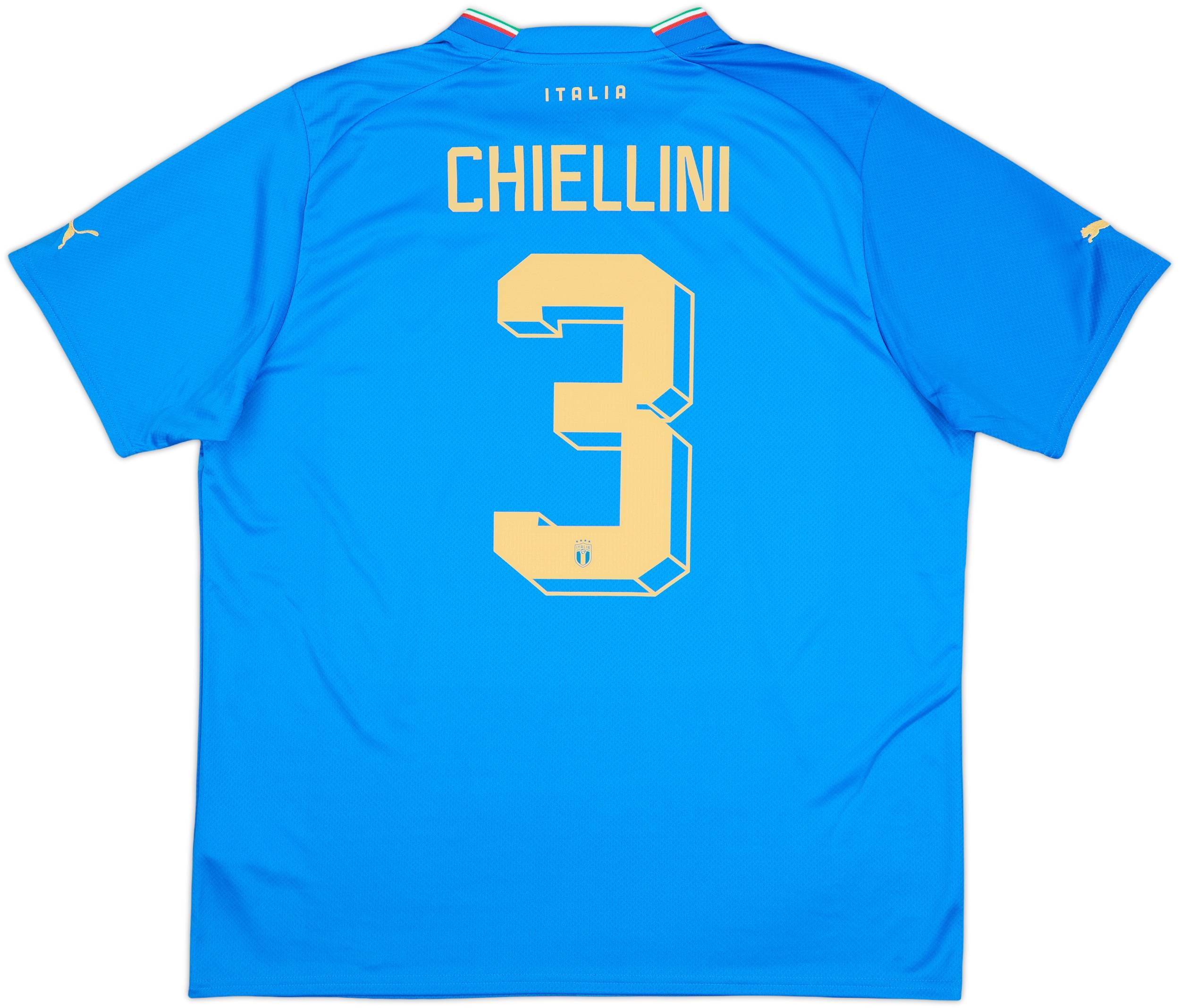 adidas Italy Home Chiellini 3 Jersey 2023-2024 (Official