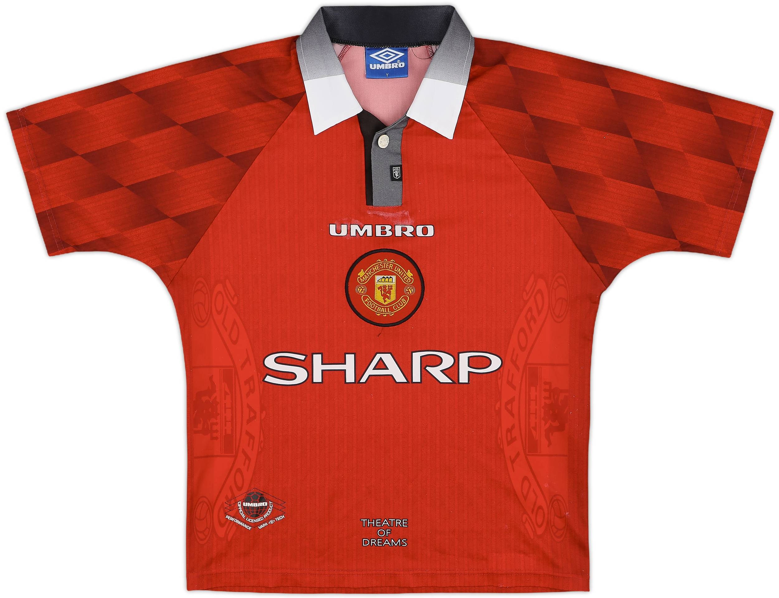 1996-98 Manchester United Home - 7/10 - (Y)