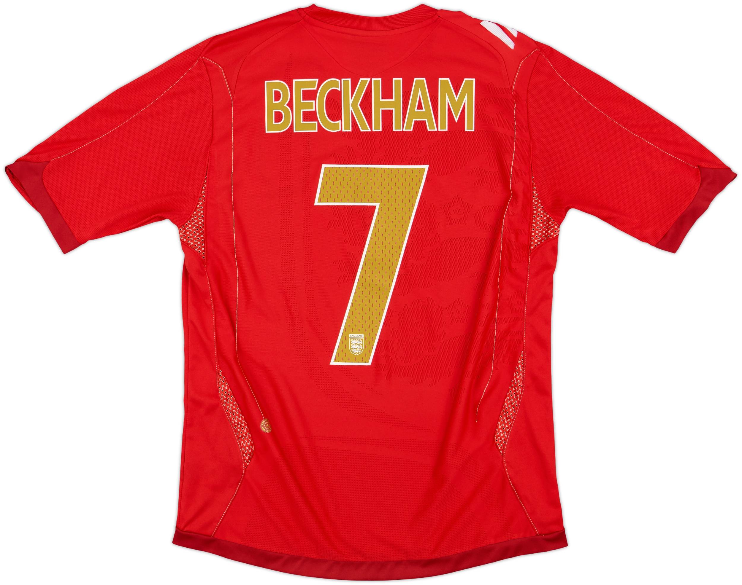 100％本物保証！ Shirt Away England 2006-08 Beckham (M) - 5/10 - #7 ウェア