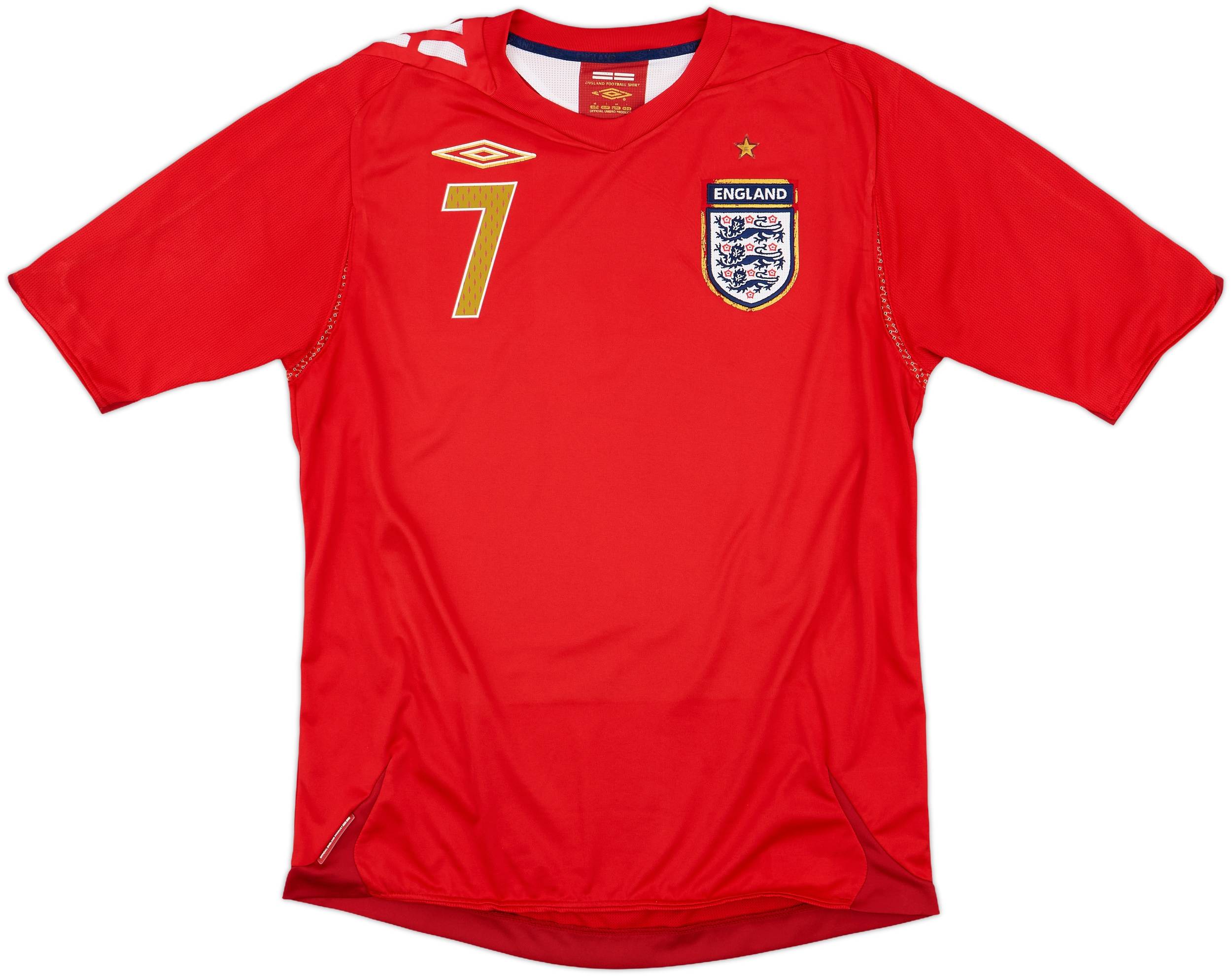 激安な Shirt Away England 2006-08 Beckham (M) - 5/10 - #7 ウェア