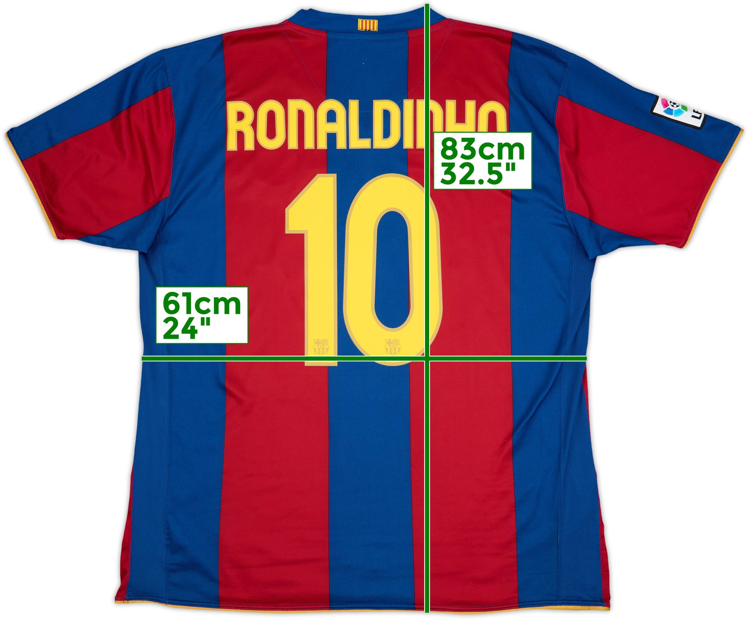 2007-08 Barcelona Home Shirt Ronaldinho #10 - 7/10 - (XXL)