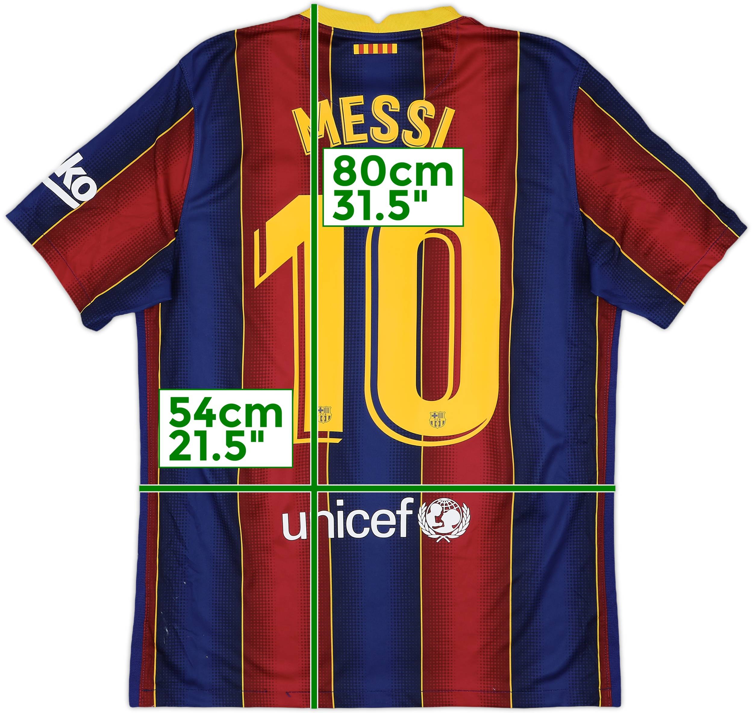 2020-21 Barcelona Home Shirt Messi #10 - 7/10 - (L)