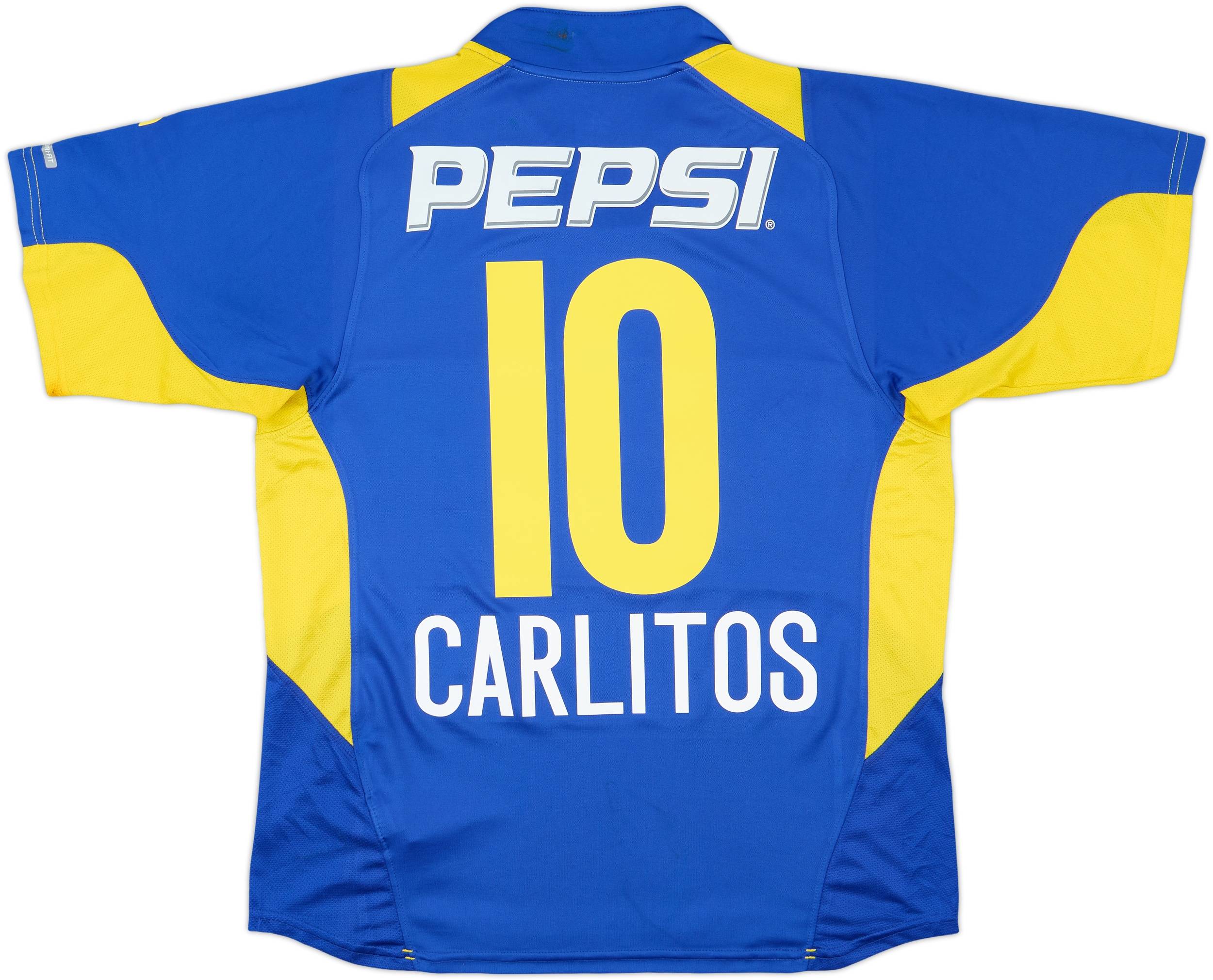 2004-05 Boca Juniors Home Shirt Carlitos #10 - 7/10 - (M)