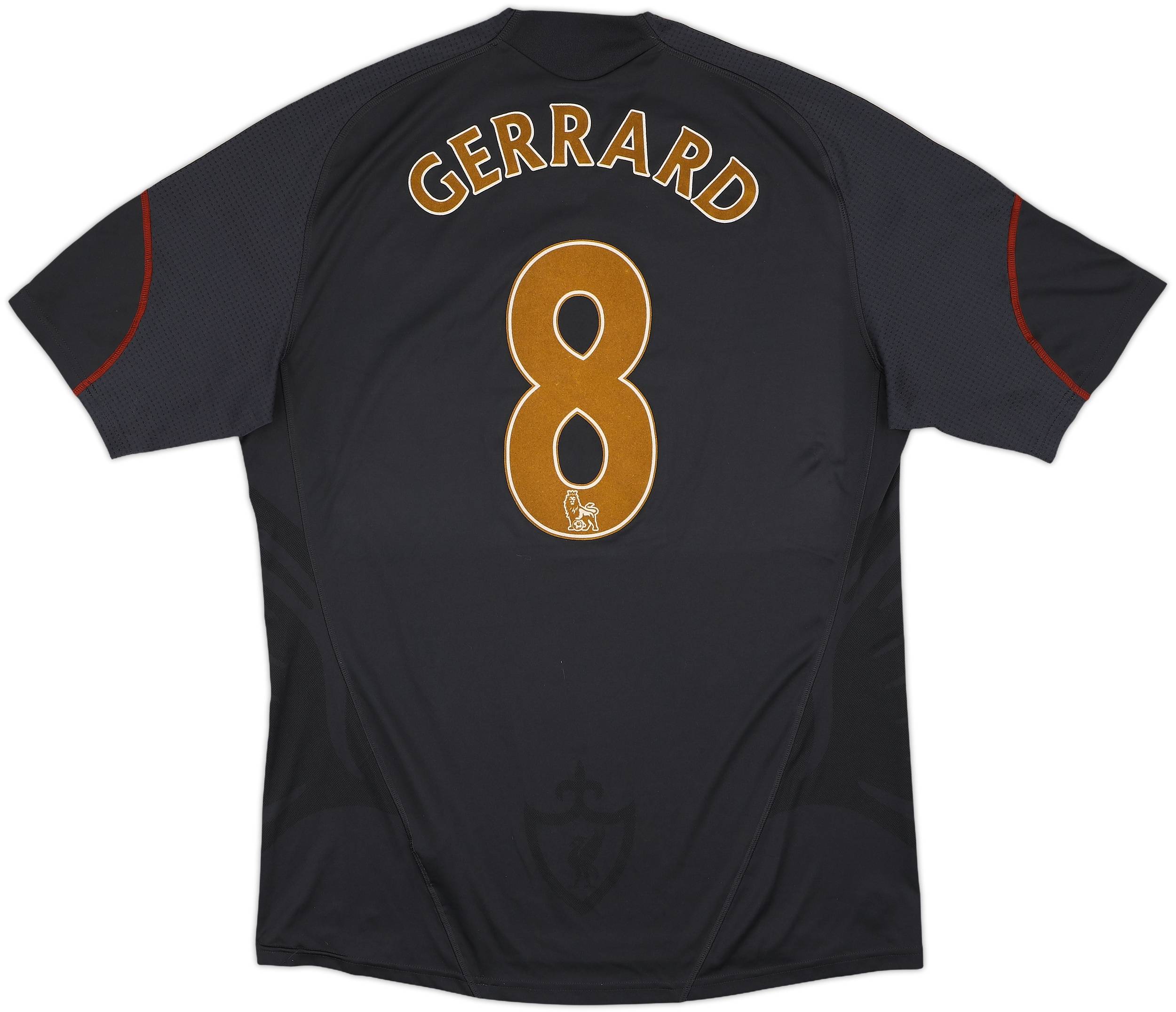 リバプール GERRARD 8番 アウェイ　09 2009-10 Liverpool Away Shirt Gerrard #8 - 8/10 - (XL)