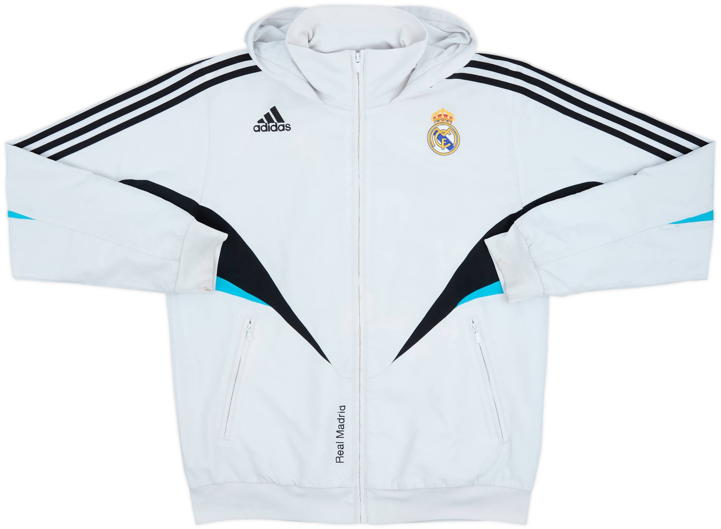 100％本物保証！ 2008-09 Real (M/L) - 5/10 - Jacket Track Hooded adidas Madrid トップス